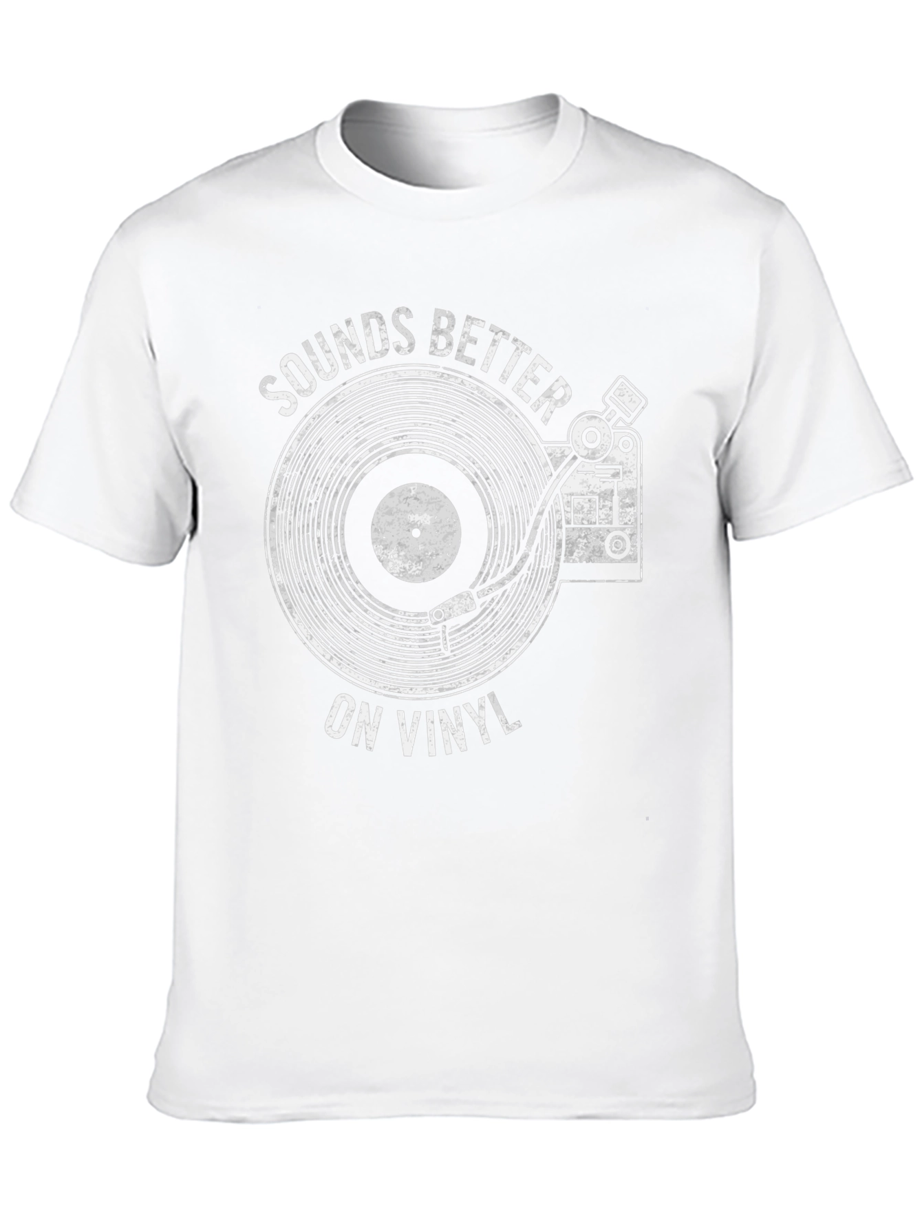 Black Sounds Better on Vinyl T-Shirt - Retro Record Player Tee view 10