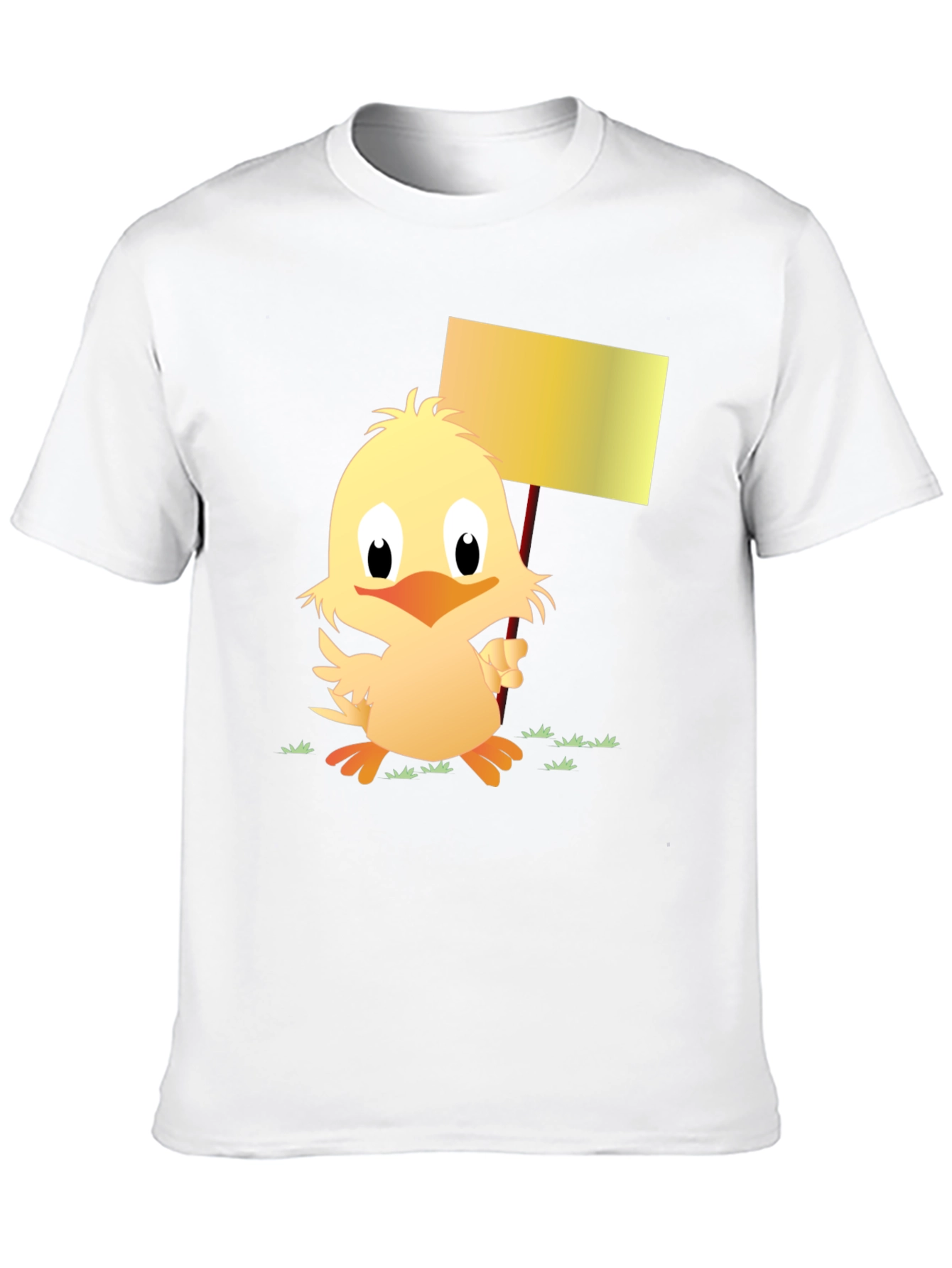 Black Cute Chick Holding Sign Black T-Shirt view 10