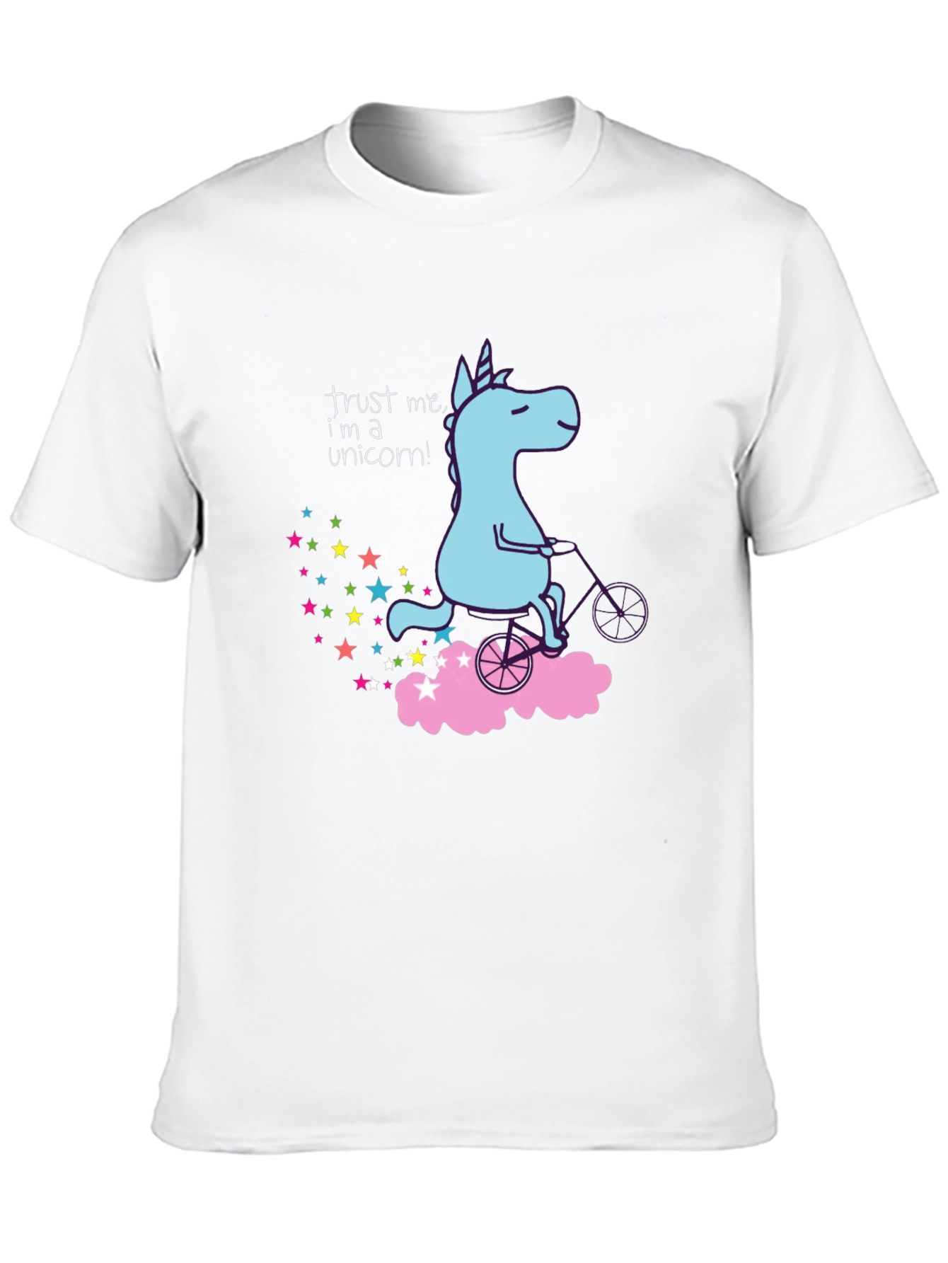 Black Unicorn on Bike Graphic Tee - Trust Me I'm a Unicorn! view 10
