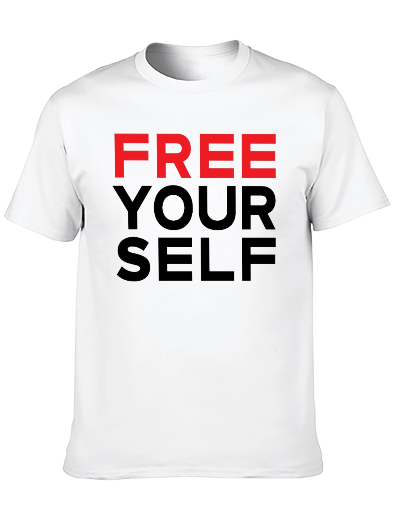 Black Free Yourself Graphic Tee - Bold Statement Shirt view 10