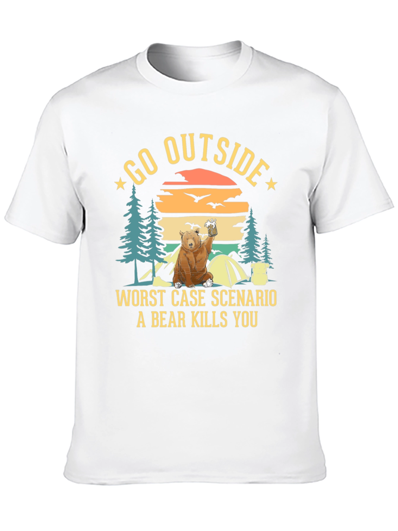 Black Go Outside Bear T-Shirt view 10