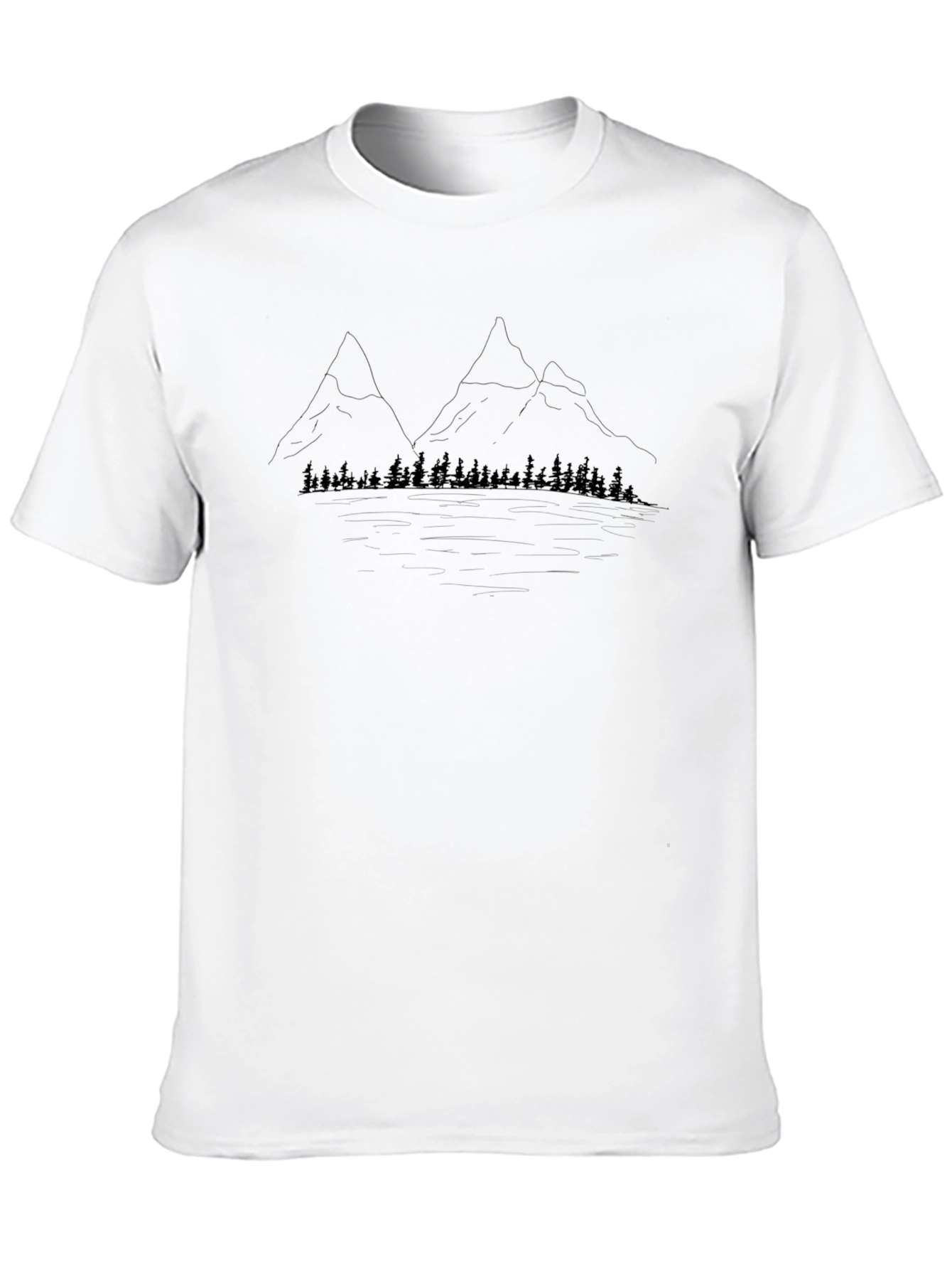 Black Mountain & Lake Graphic Tee - Black view 10