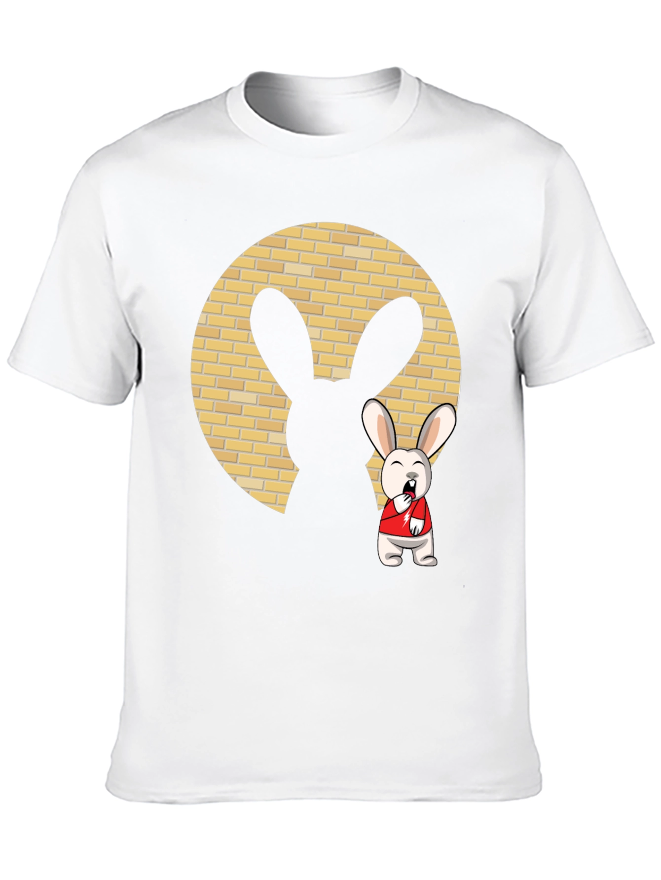 Black Cartoon Rabbit T-Shirt view 10