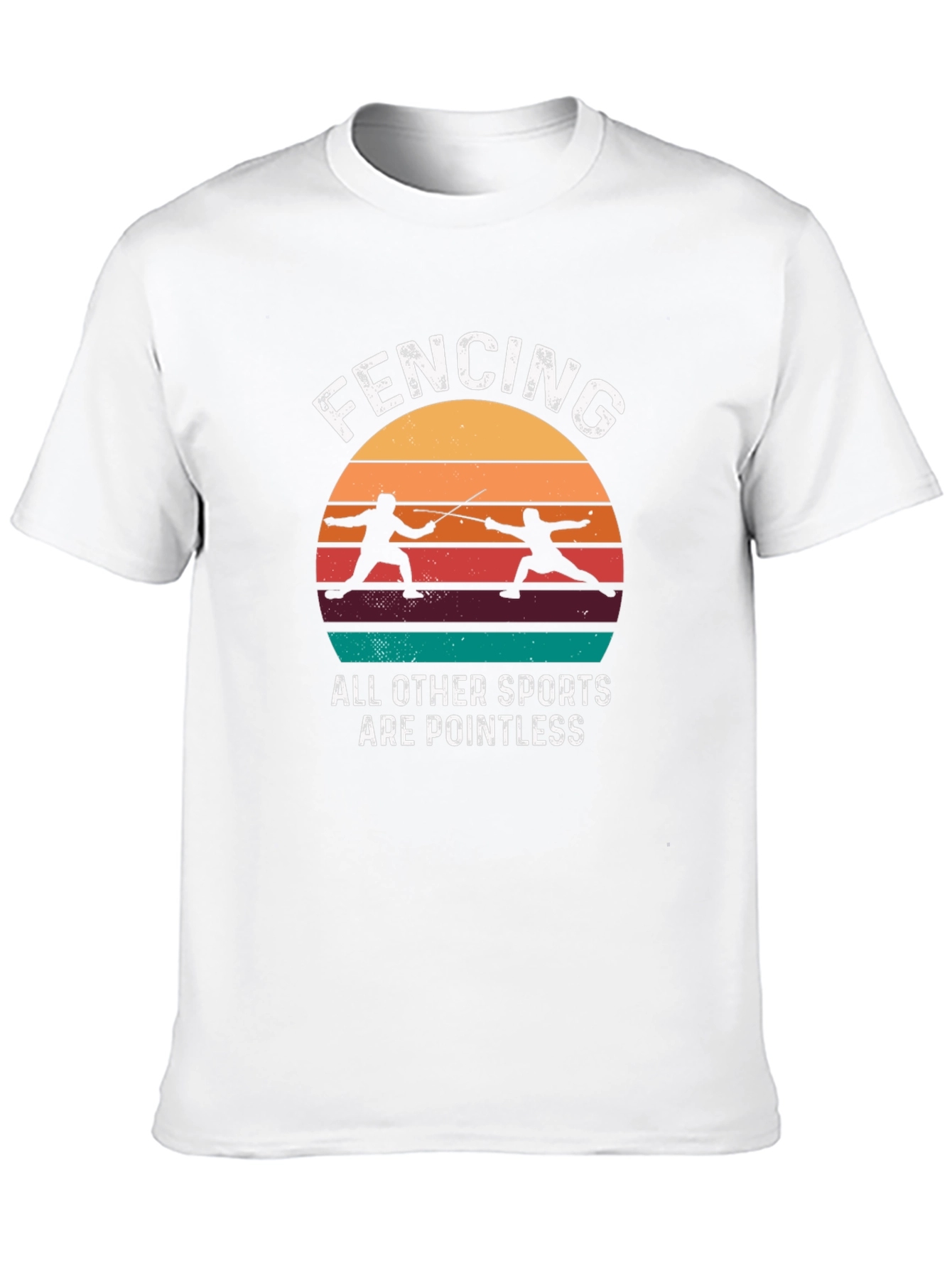 Black Fencing Retro Graphic T-Shirt view 10