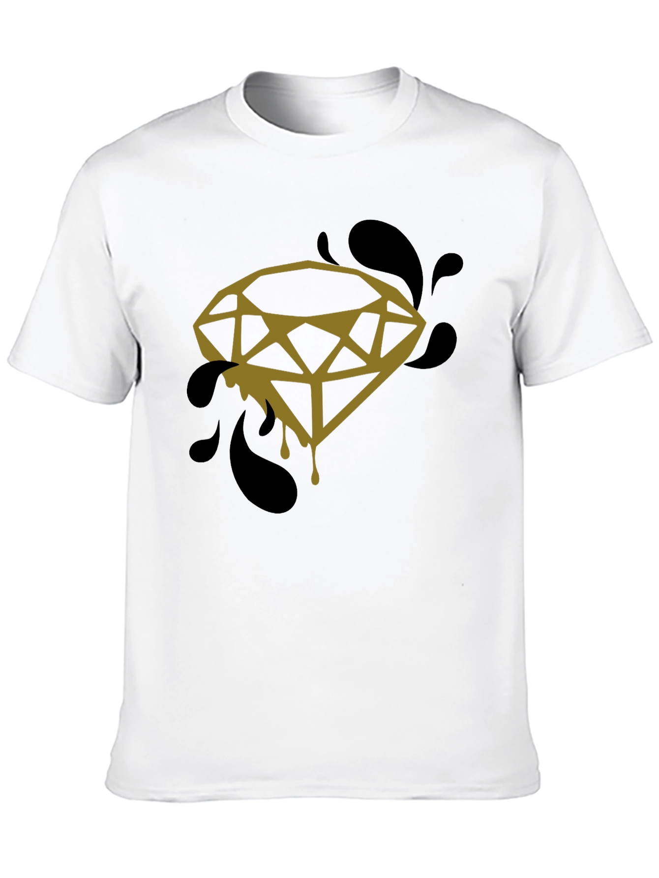 Black Diamond Drip Graphic Tee - Modern Streetwear view 10