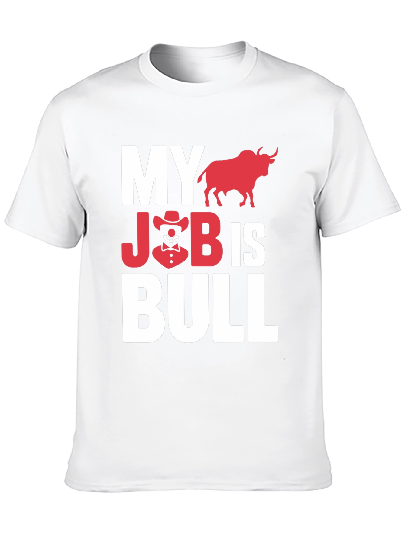 Black My Job is Bull Funny Graphic T-Shirt view 10
