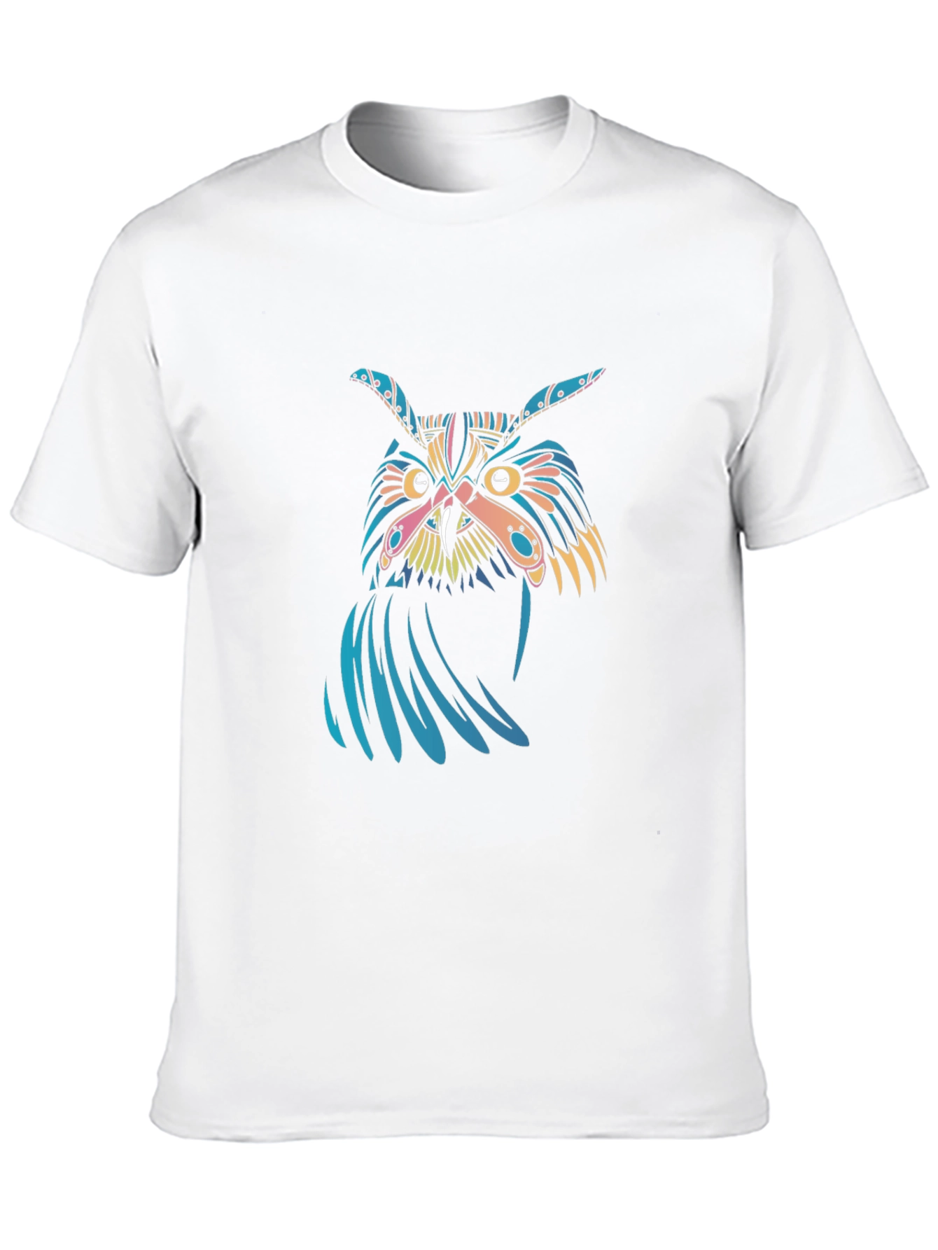 Black Men's Black Owl Graphic Tee view 10