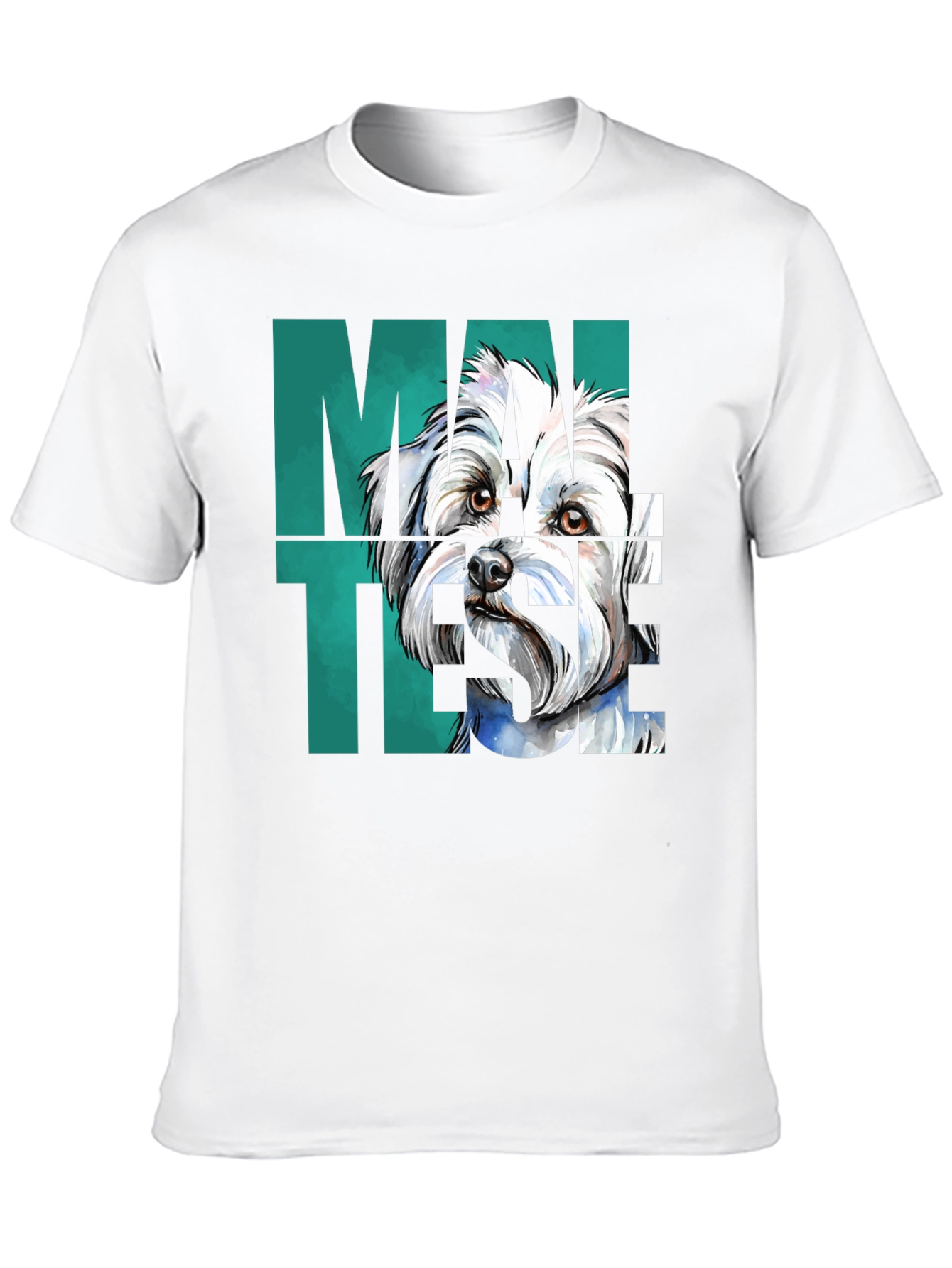 Black Maltese Dog Graphic Print T-Shirt - Cool Dog Lover Tee view 10