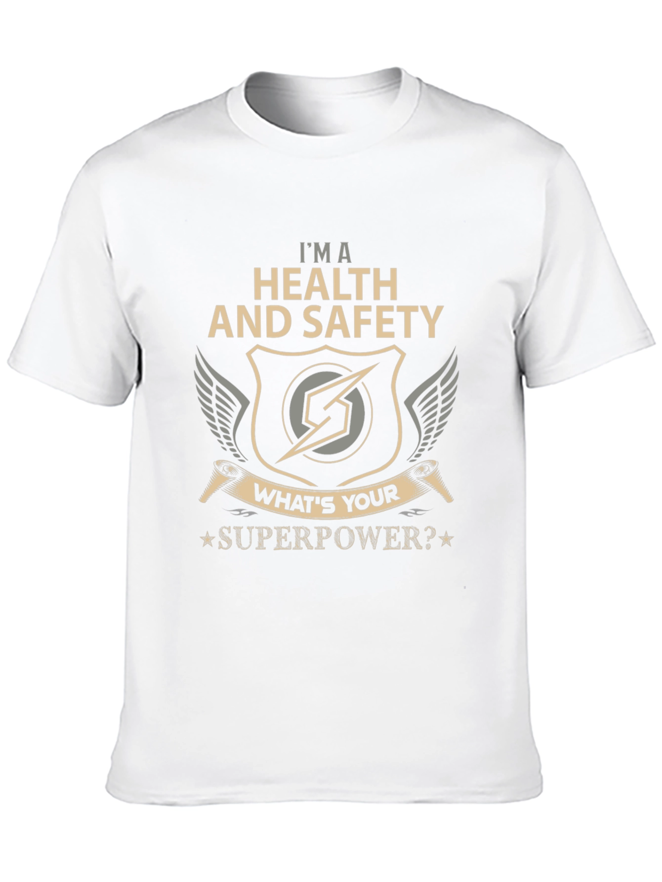 Black Health and Safety Superpower T-Shirt - Black view 10