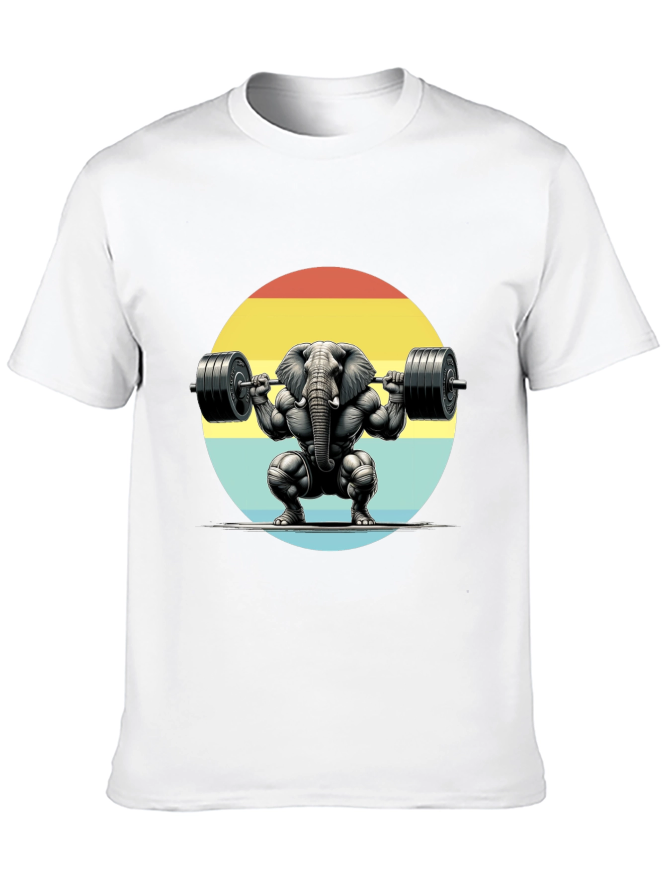 Black Elephant Gym T-Shirt - Weightlifting Animal Tee view 10