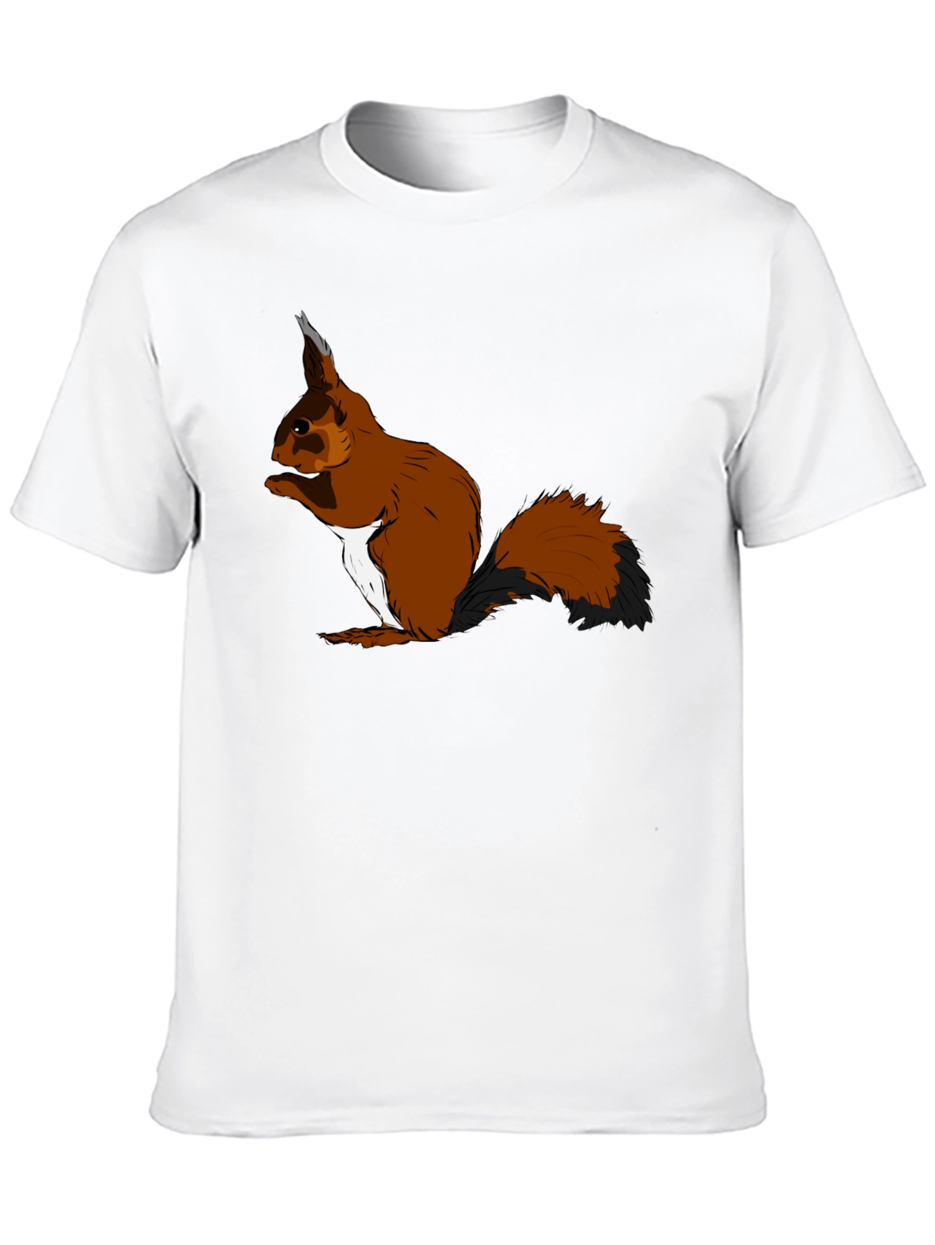 Black Squirrel Graphic T-Shirt - Black Cotton Tee view 10