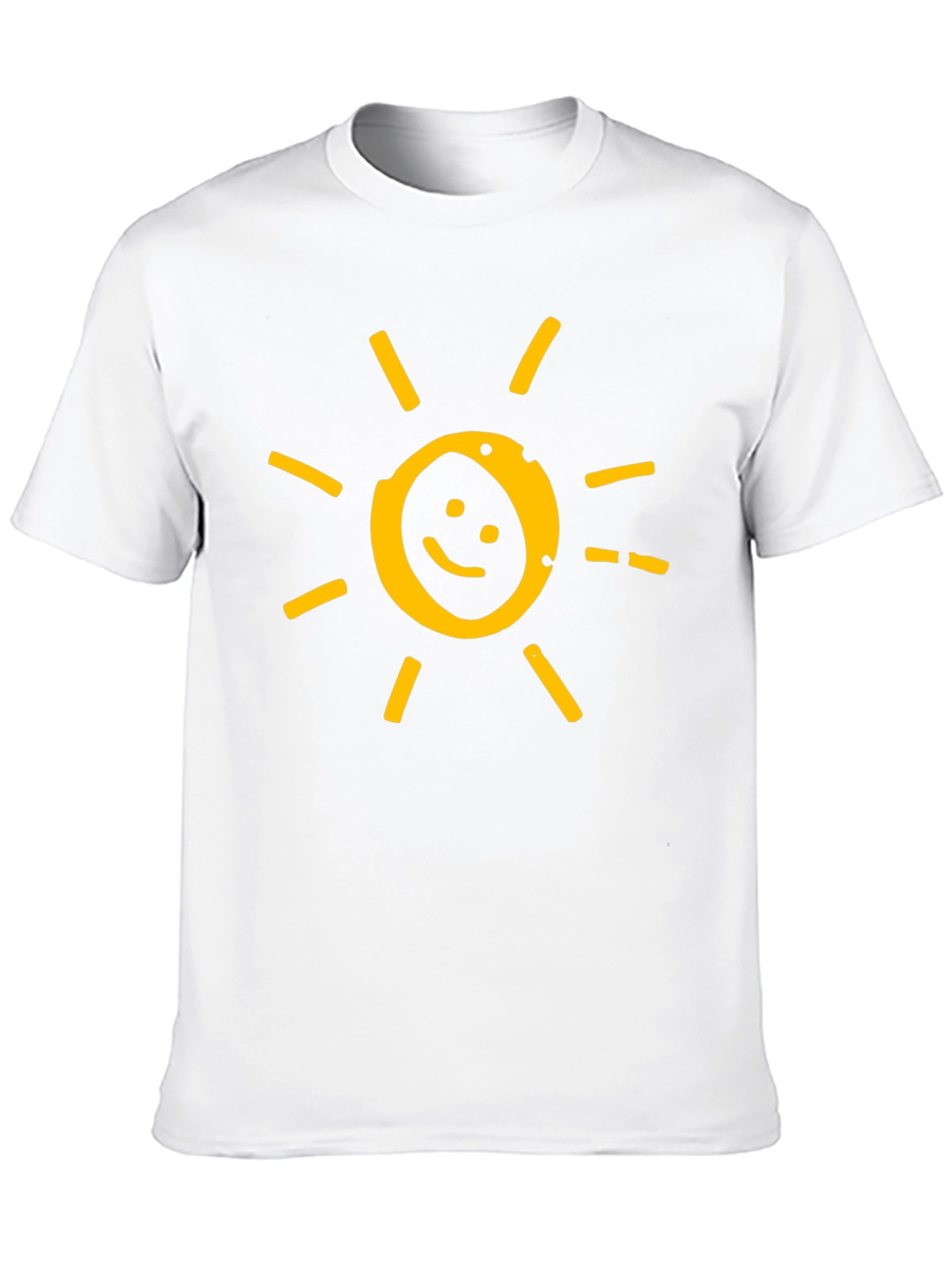 Black Smiley Sun Graphic Tee - Soft Cotton Blend view 10