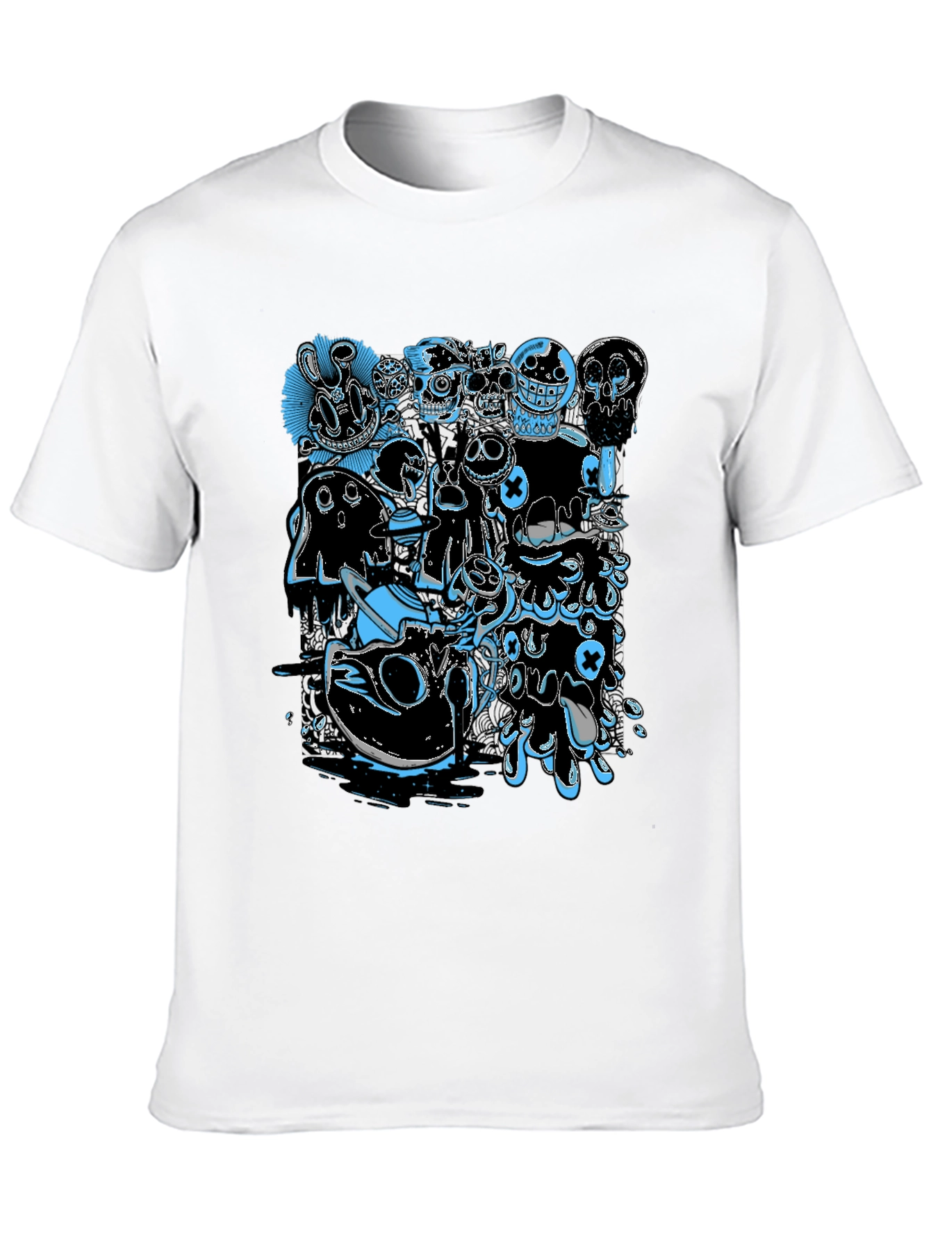 Black Unique Graphic Print Black T-Shirt view 10
