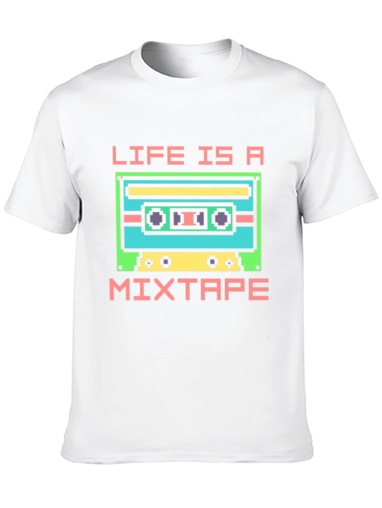 Black Life is a Mixtape Retro Pixel T-Shirt view 10