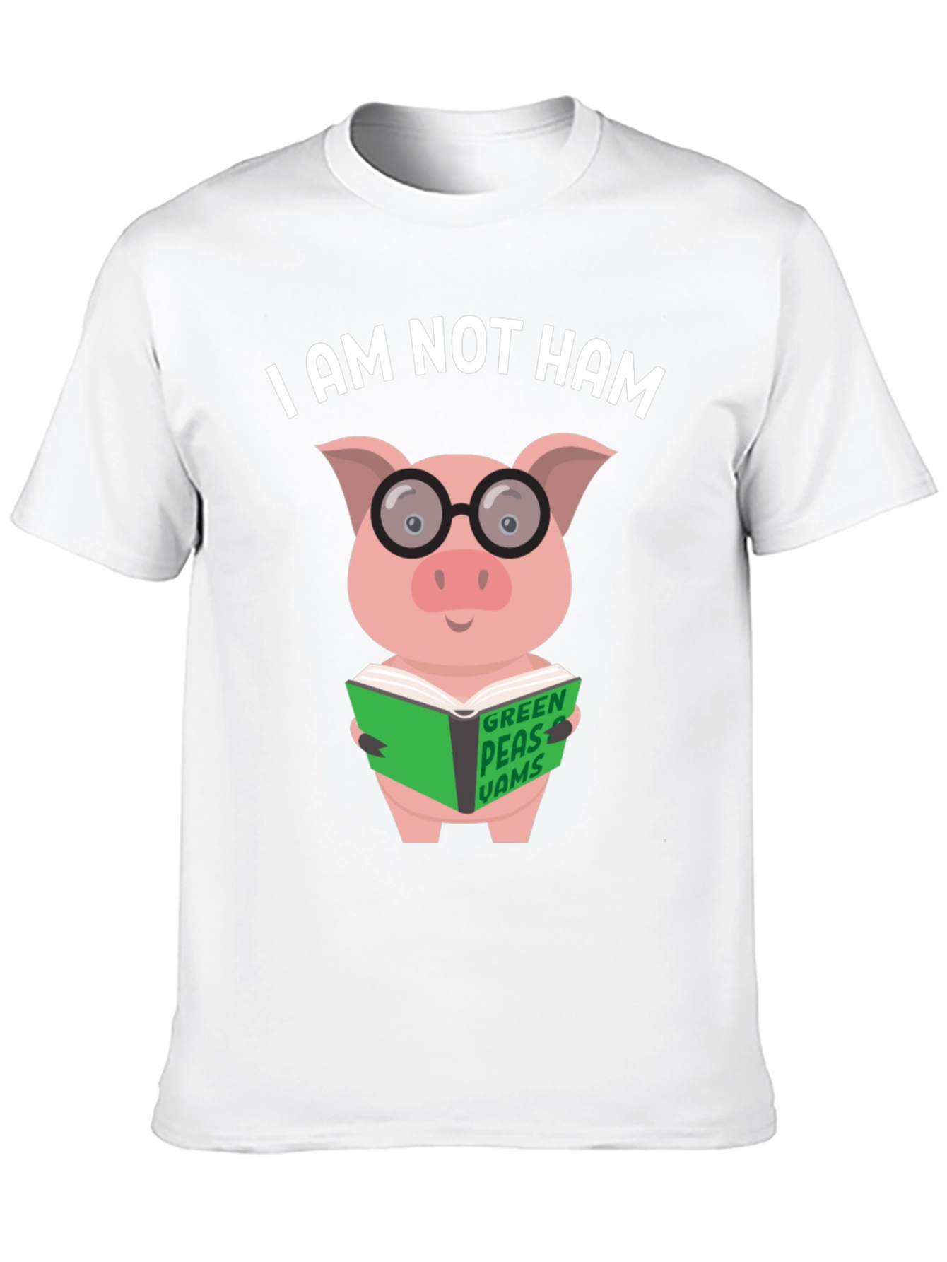 Black I Am Not Ham - Pig Reading Book T-Shirt view 10