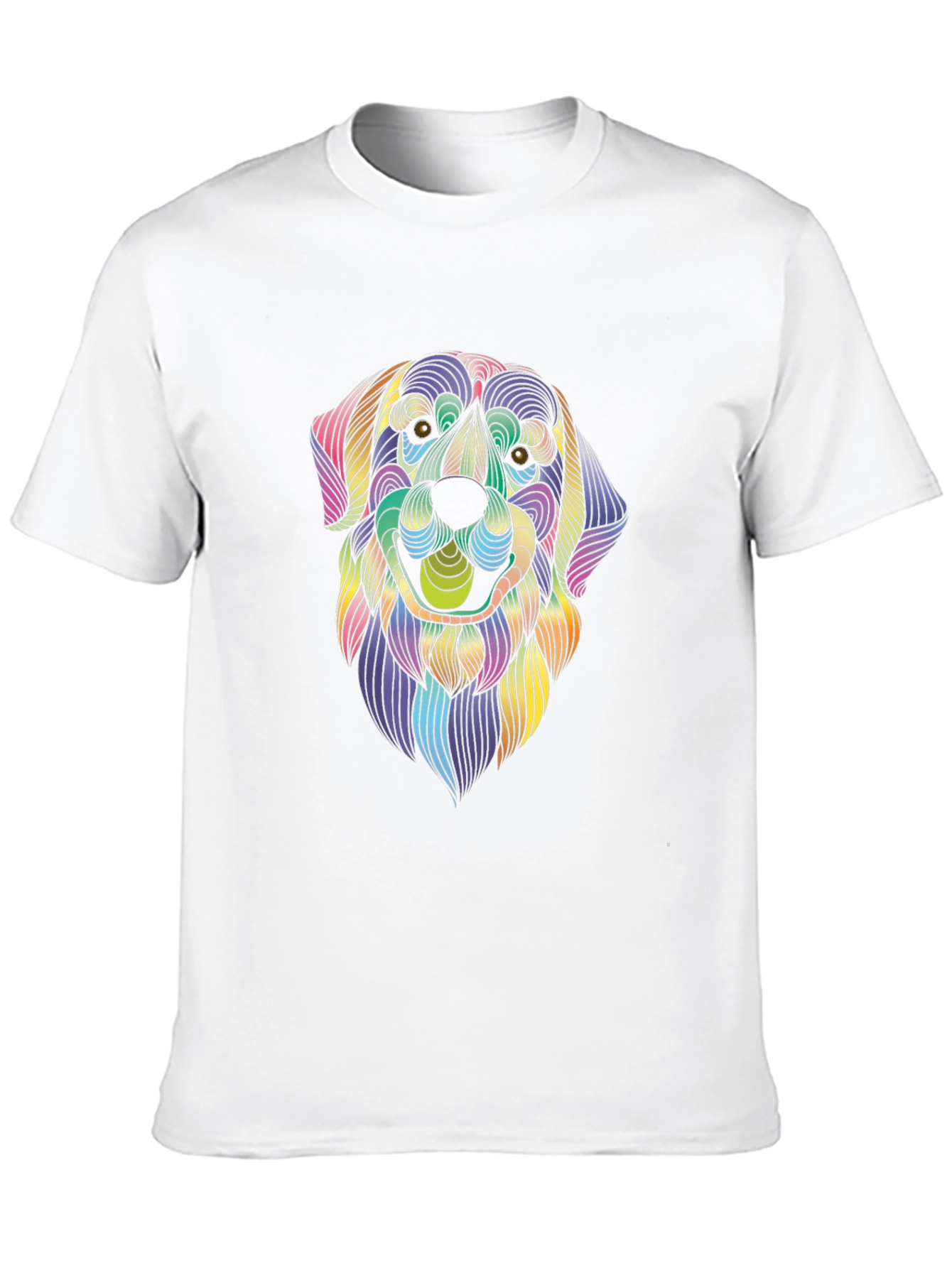 Black Colorful Dog Graphic T-Shirt view 10