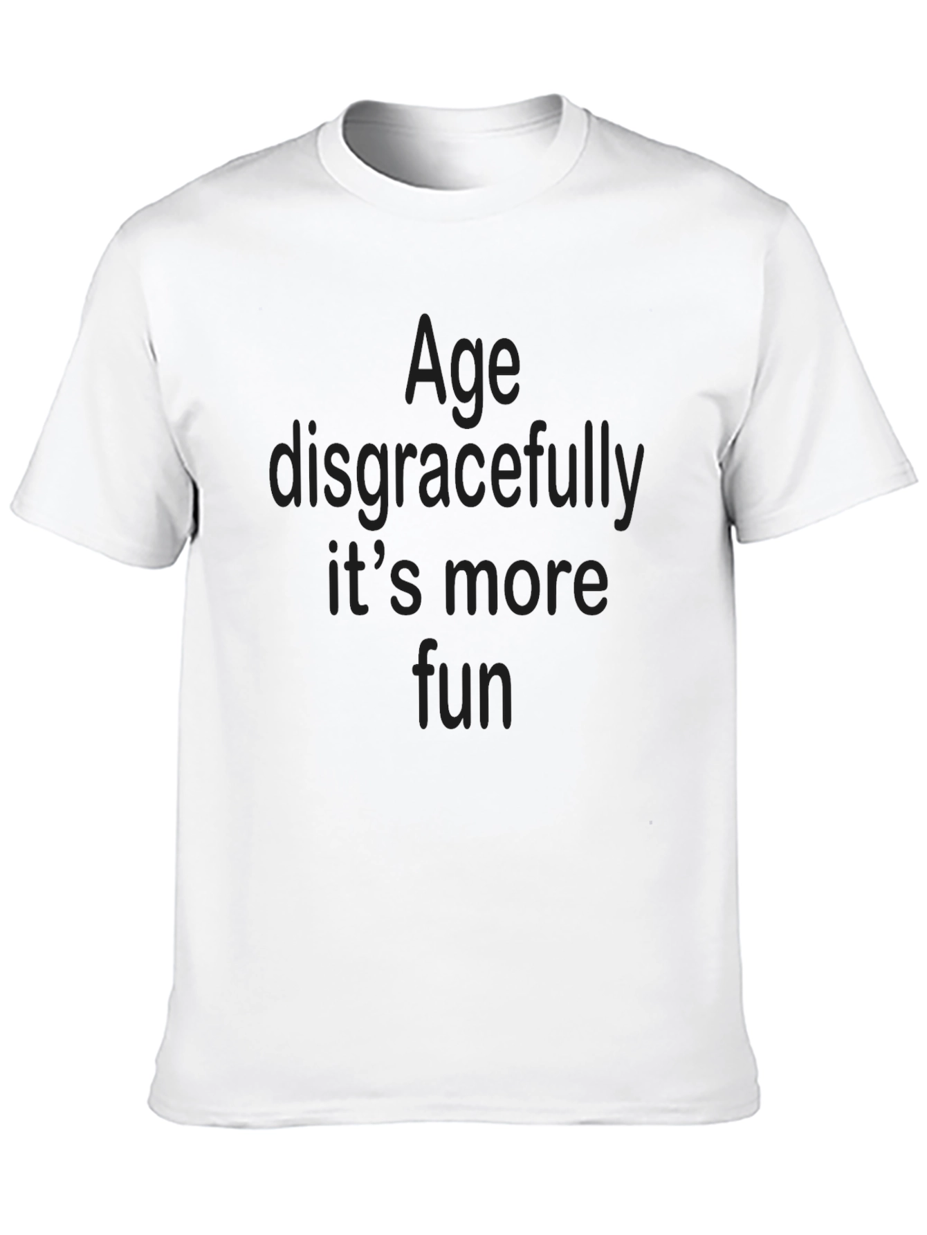 Black Age Disgracefully T-Shirt - Black view 10