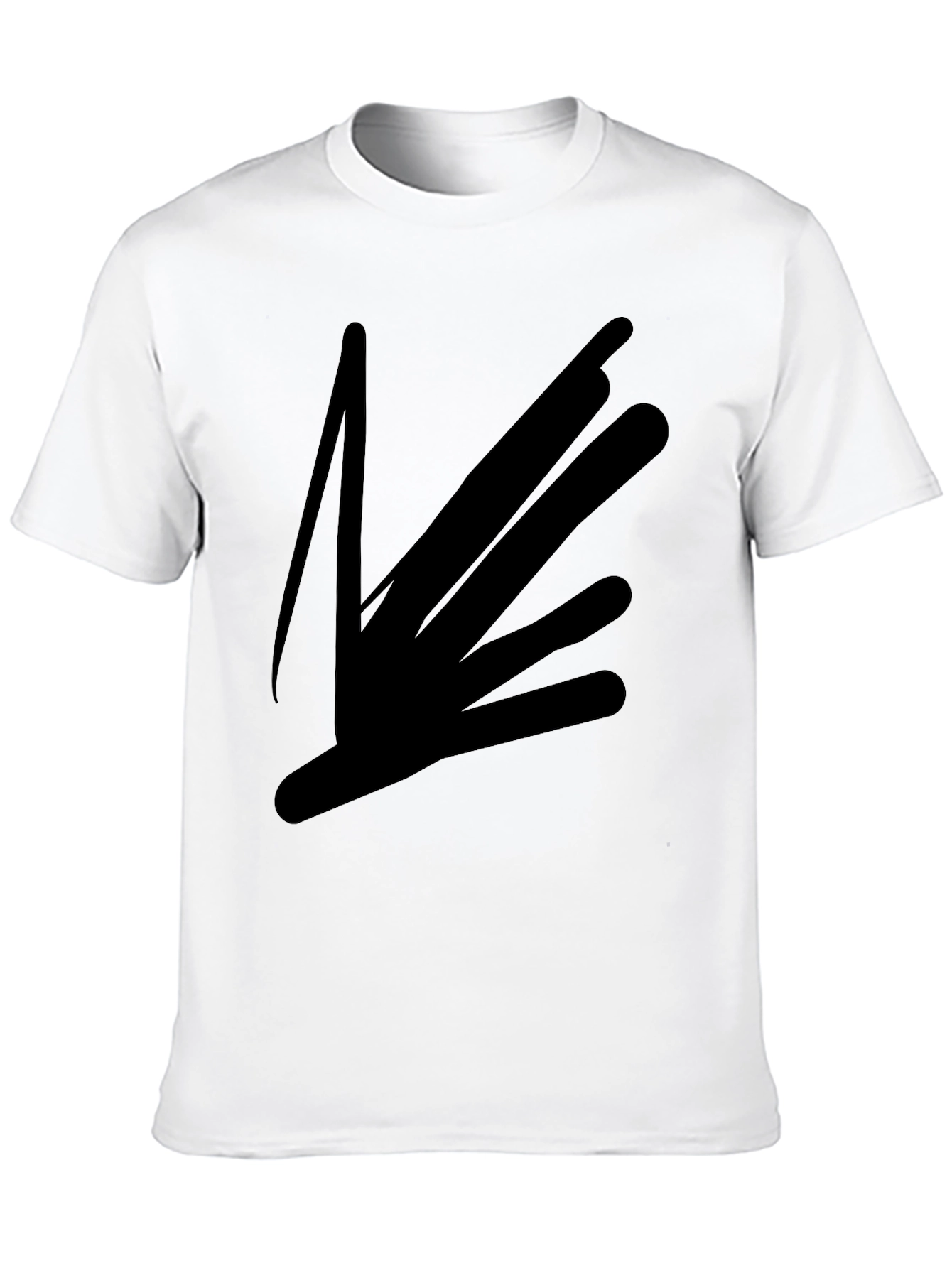 Black Abstract Graphic Black T-Shirt - Modern Casual Wear view 10