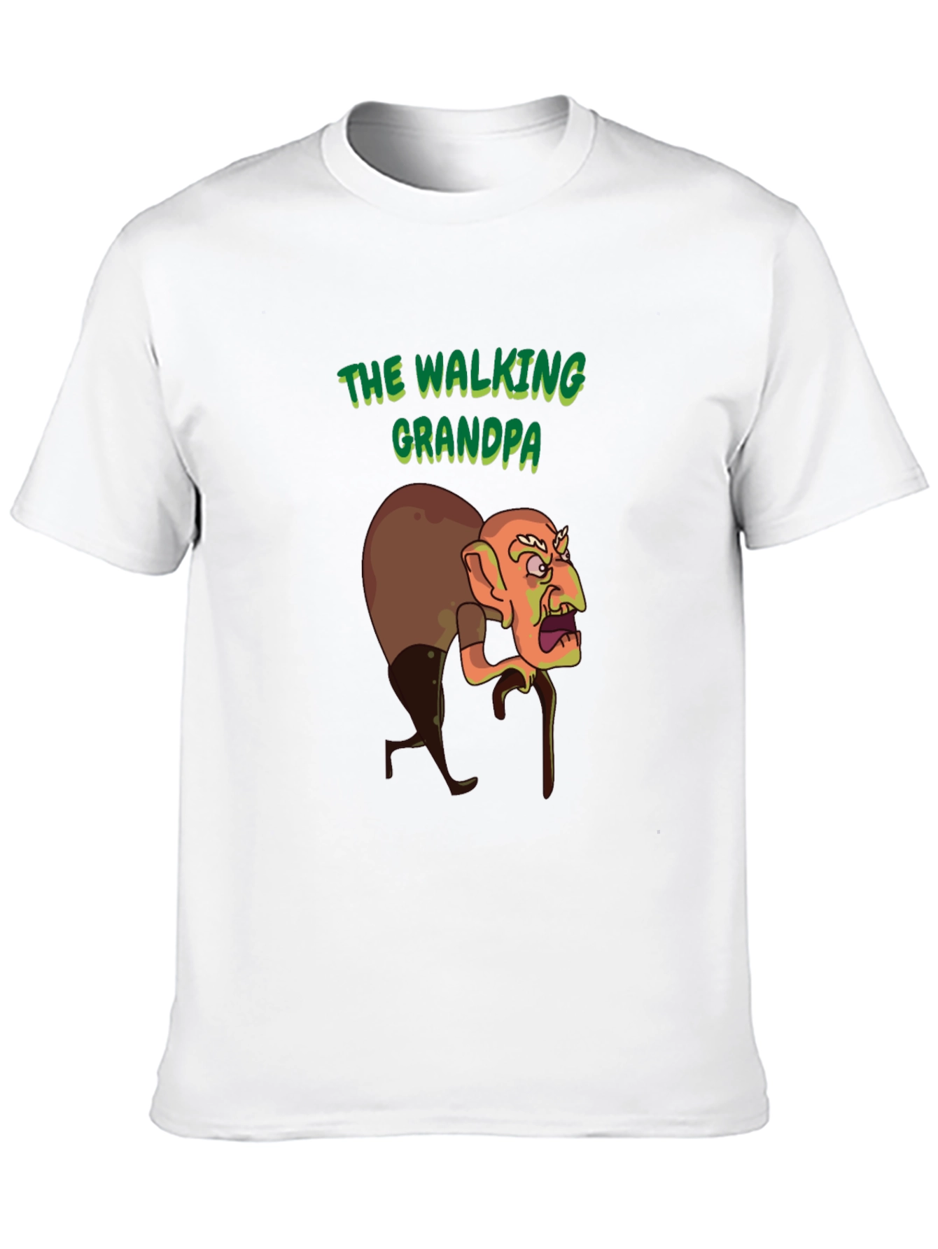 Black The Walking Grandpa Graphic T-Shirt view 10
