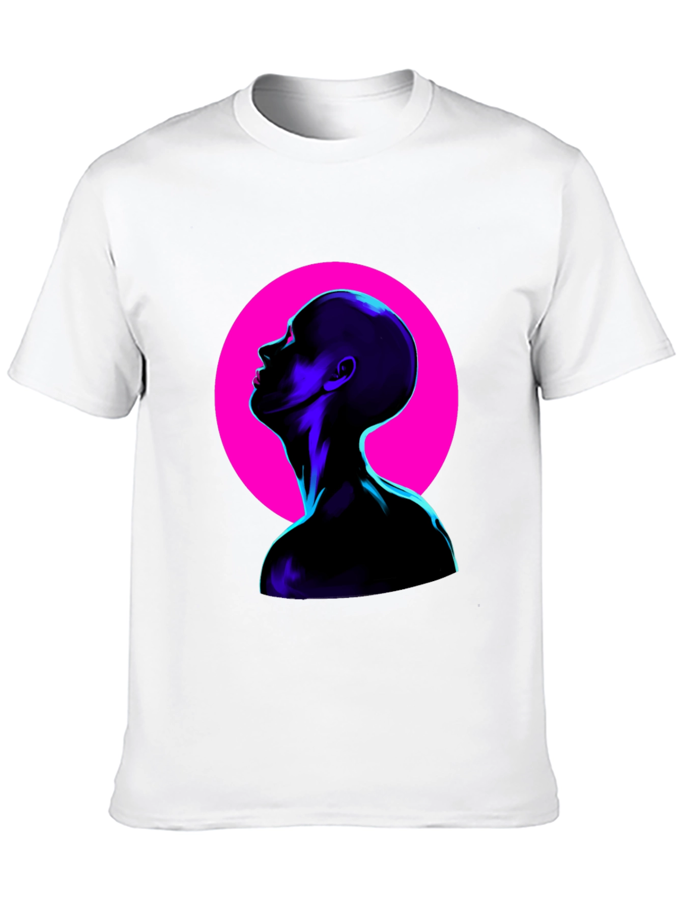 Black Cyberpunk Silhouette Graphic Tee - Bold Black view 10