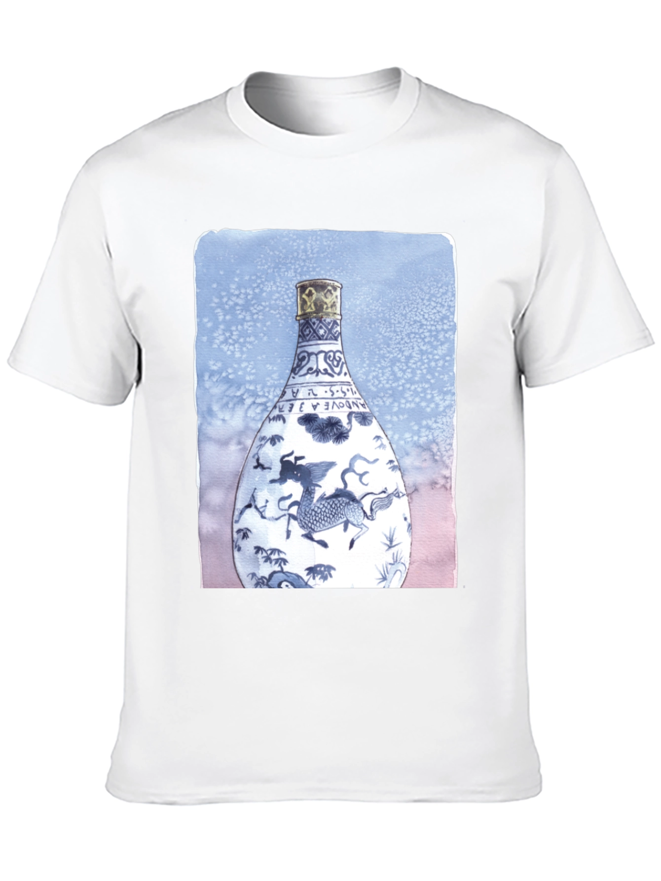 Black Dragon Vase Graphic Tee - Unique Art Shirt view 10