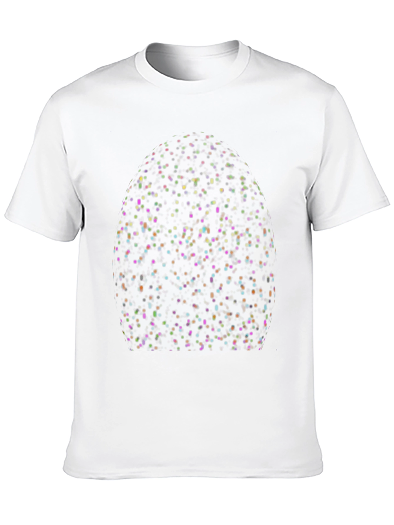 Black Speckled Egg Graphic Print Crew Neck T-Shirt view 10