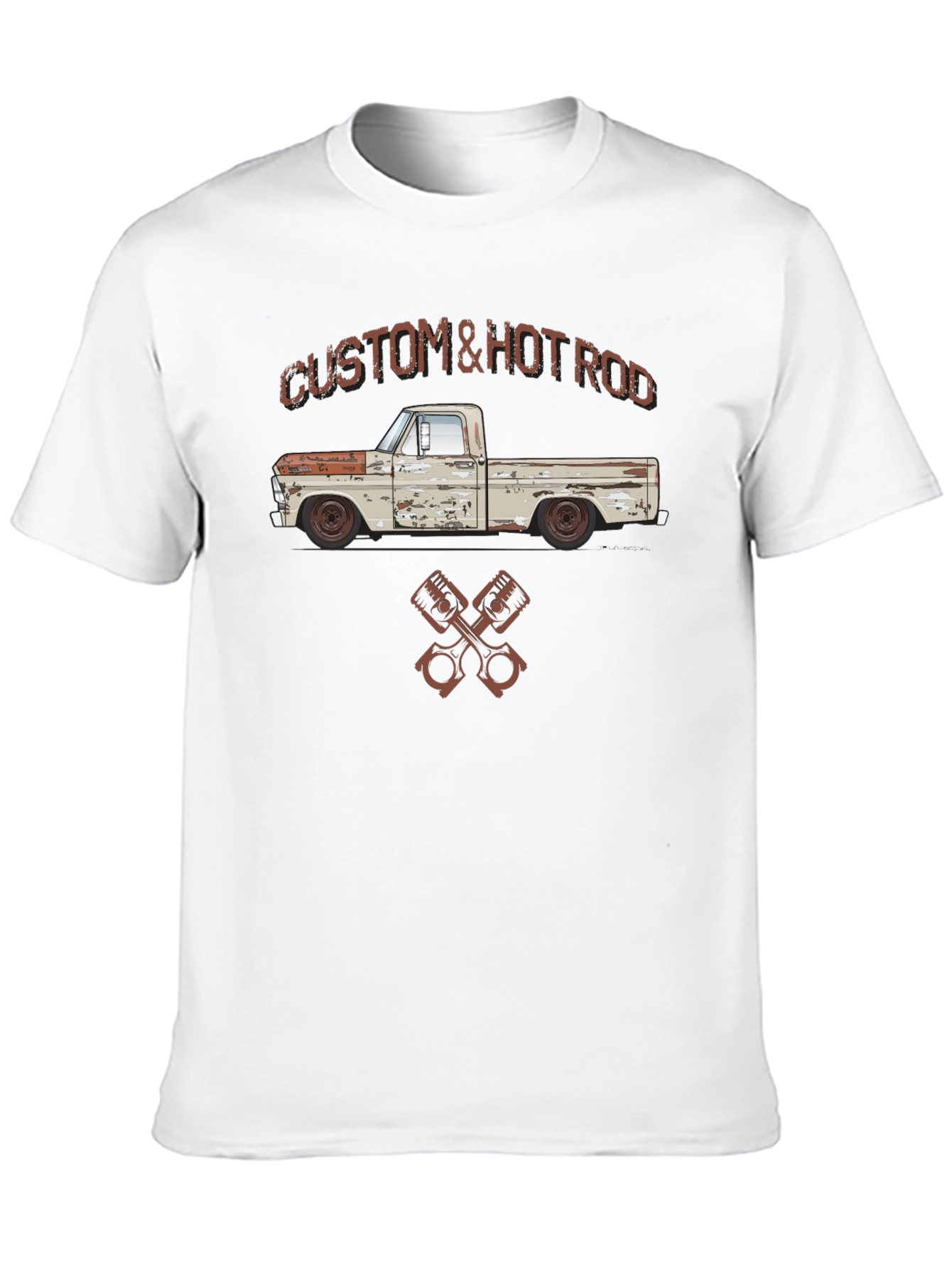 Black Custom & Hot Rod Truck T-Shirt view 10