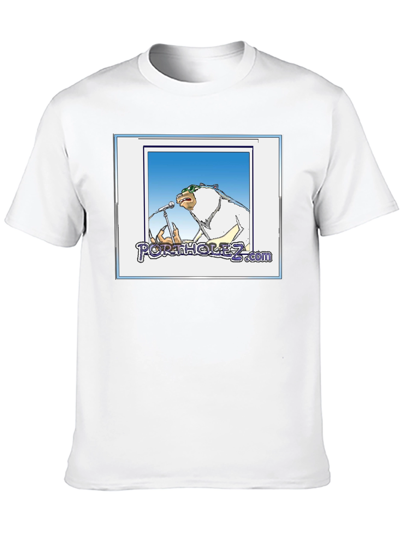 Black Portholez.com Bear Singer Black T-Shirt view 10