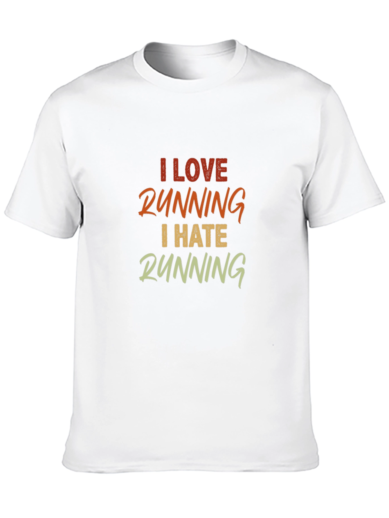 Black I Love Running I Hate Running Graphic Tee view 10