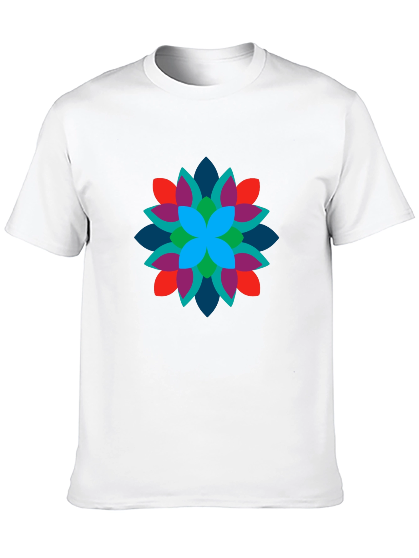 Black Floral Burst Black T-Shirt - Vibrant Design view 10