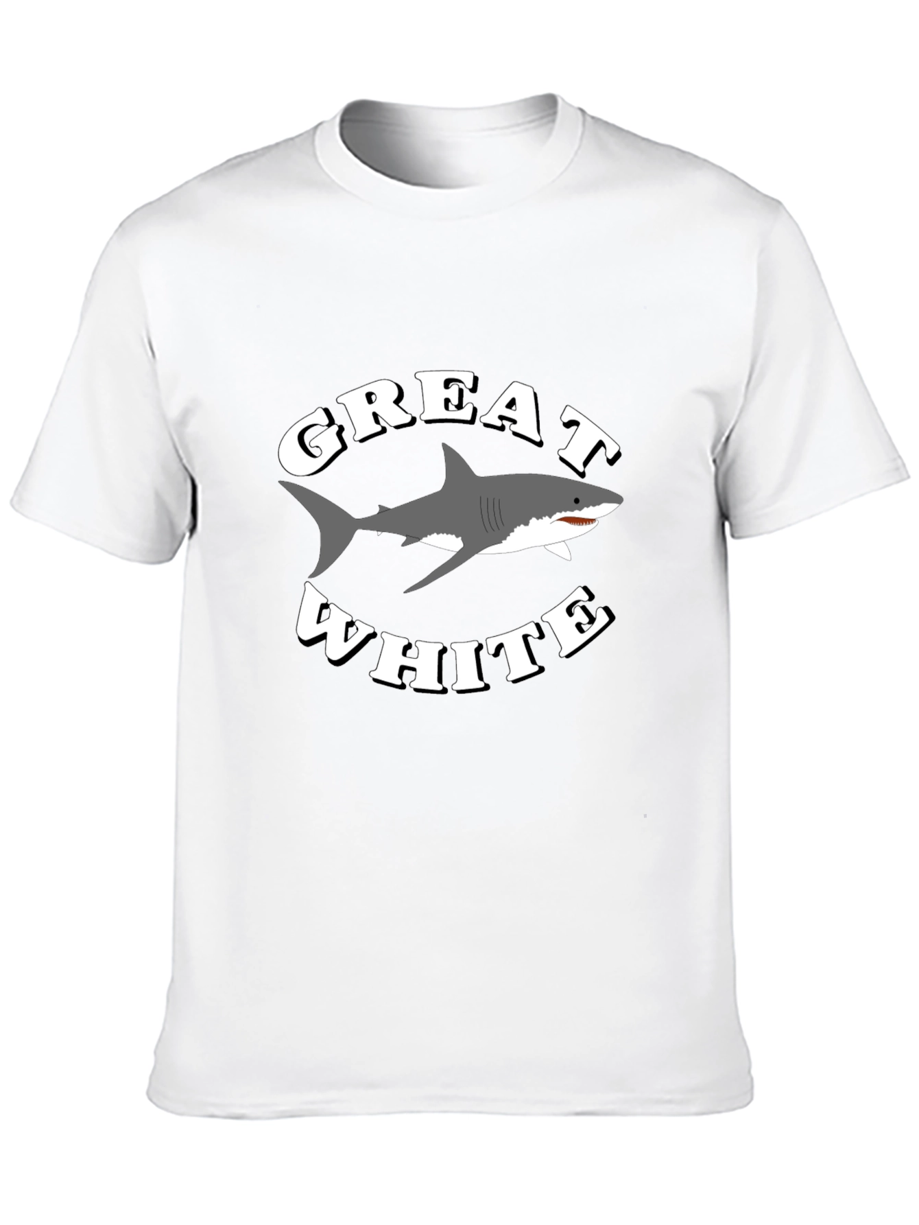 Black Great White Shark Graphic T-Shirt - Black view 10
