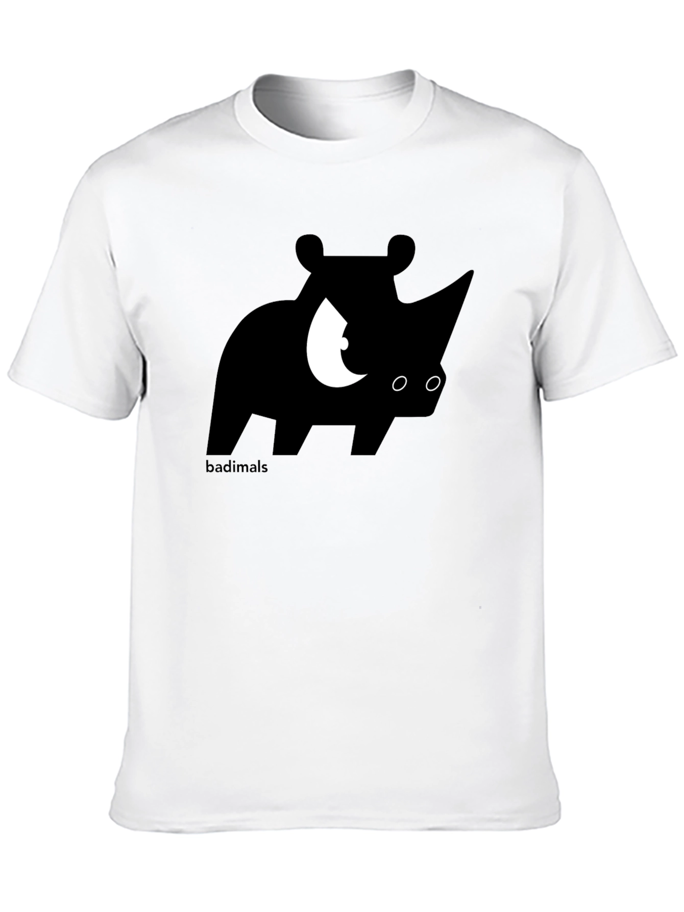 Black Rhinoceros Graphic Print Black T-Shirt view 10