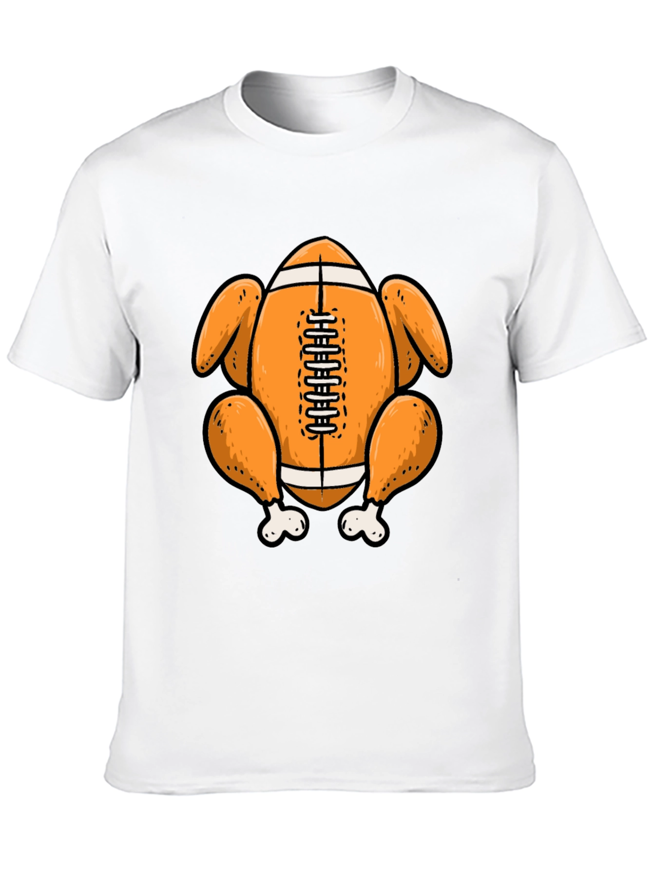 Black Thanksgiving Football Turkey T-Shirt view 10