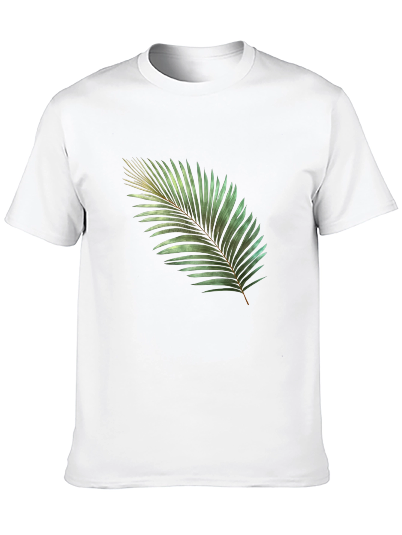 Black Tropical Palm Leaf Graphic T-Shirt - Black view 10