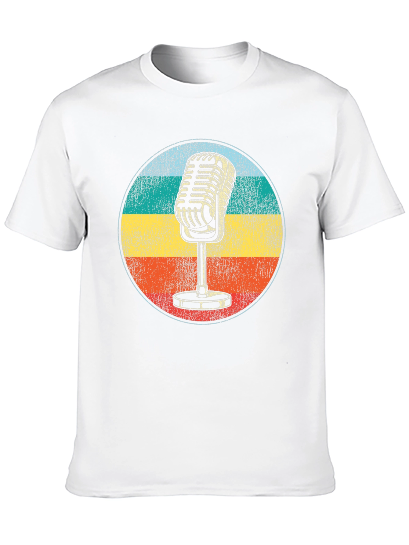 Black Vintage Microphone Graphic Tee view 10