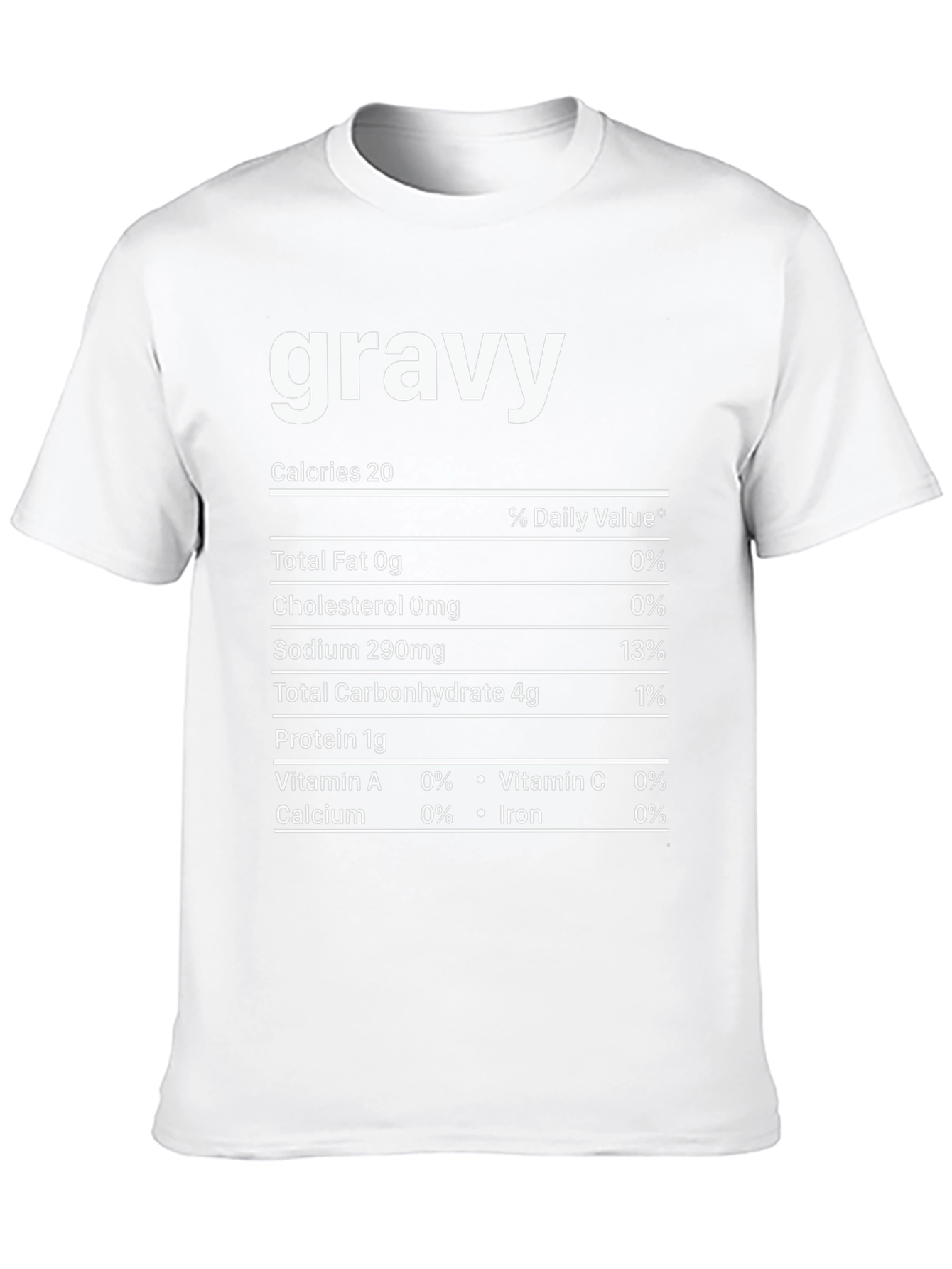 Black Gravy Nutrition Facts Novelty T-Shirt view 10
