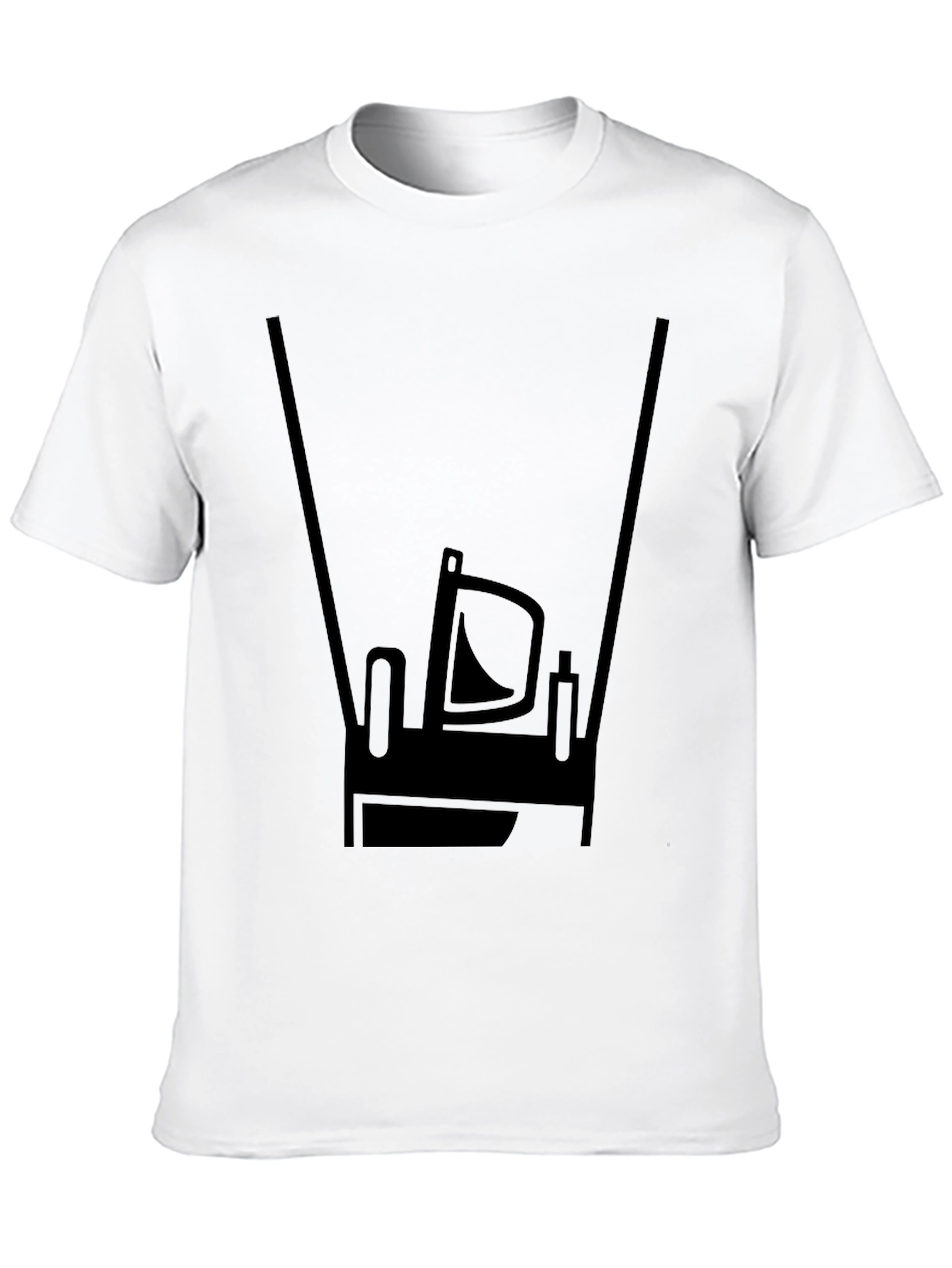 Black Black Tractor Graphic Tee - Modern & Bold Style view 10