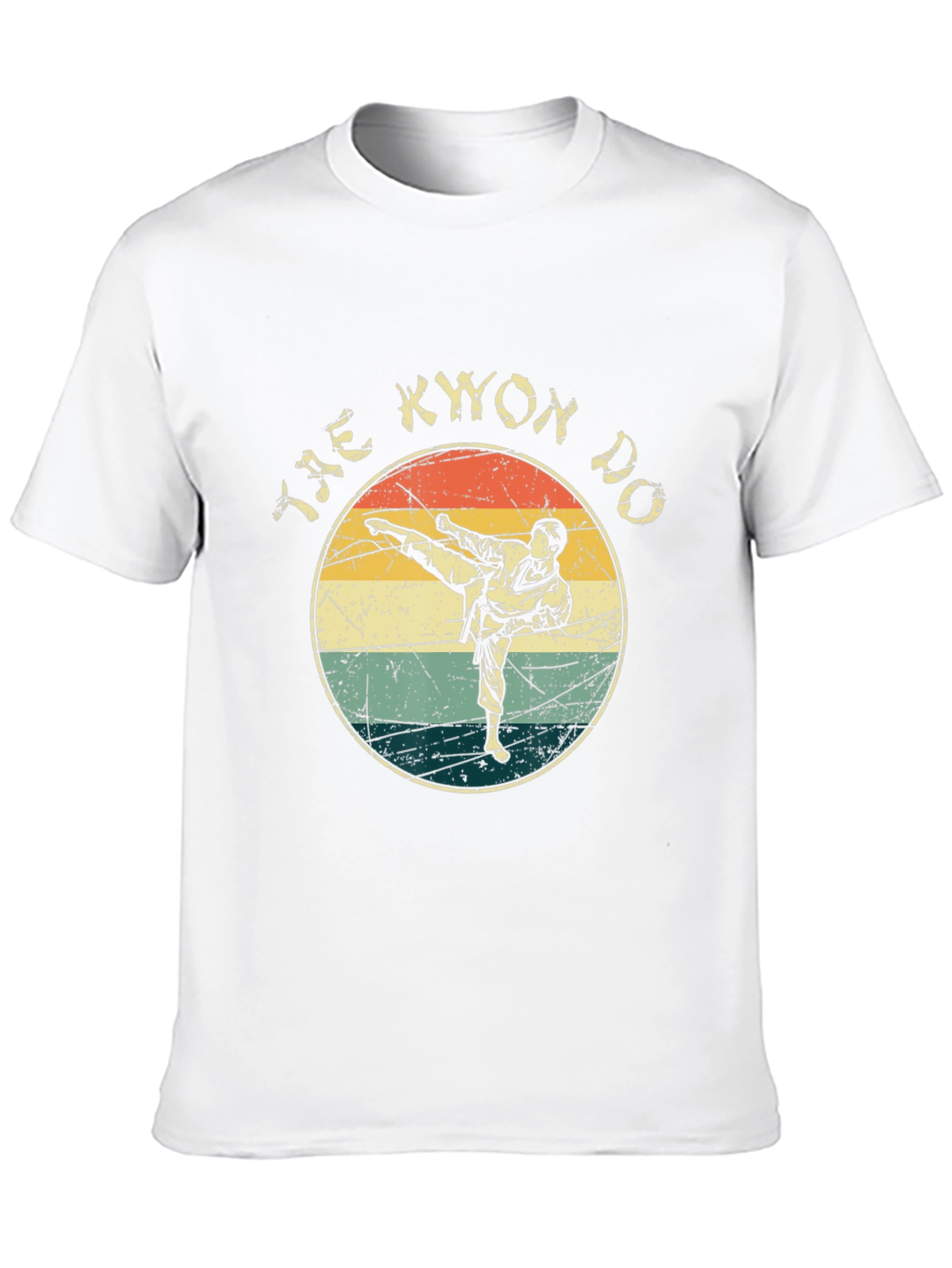 Black Taekwondo Retro Style Graphic Tee - Black T-Shirt view 10