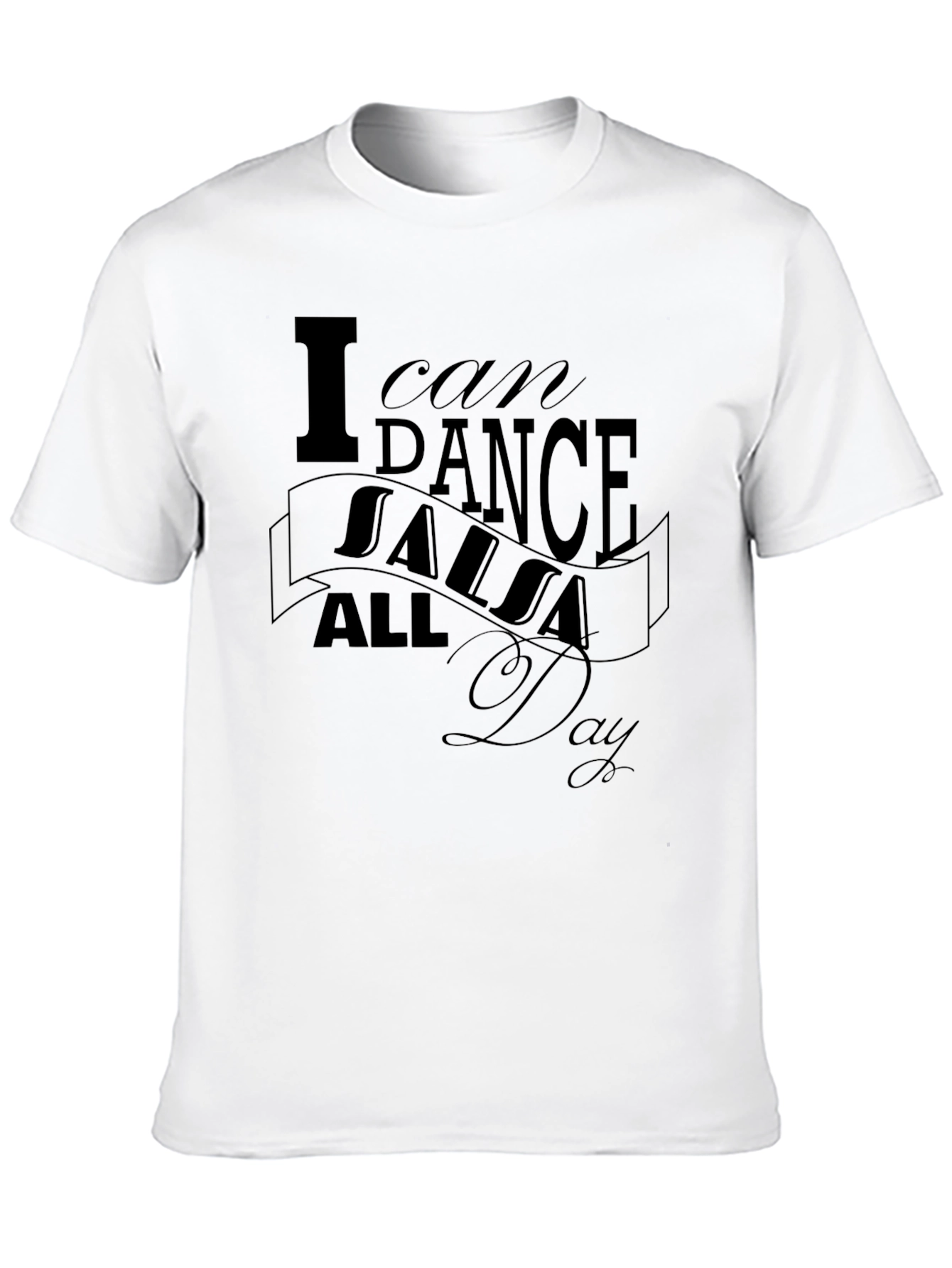 Black I Can Dance Salsa All Day Graphic Tee view 10