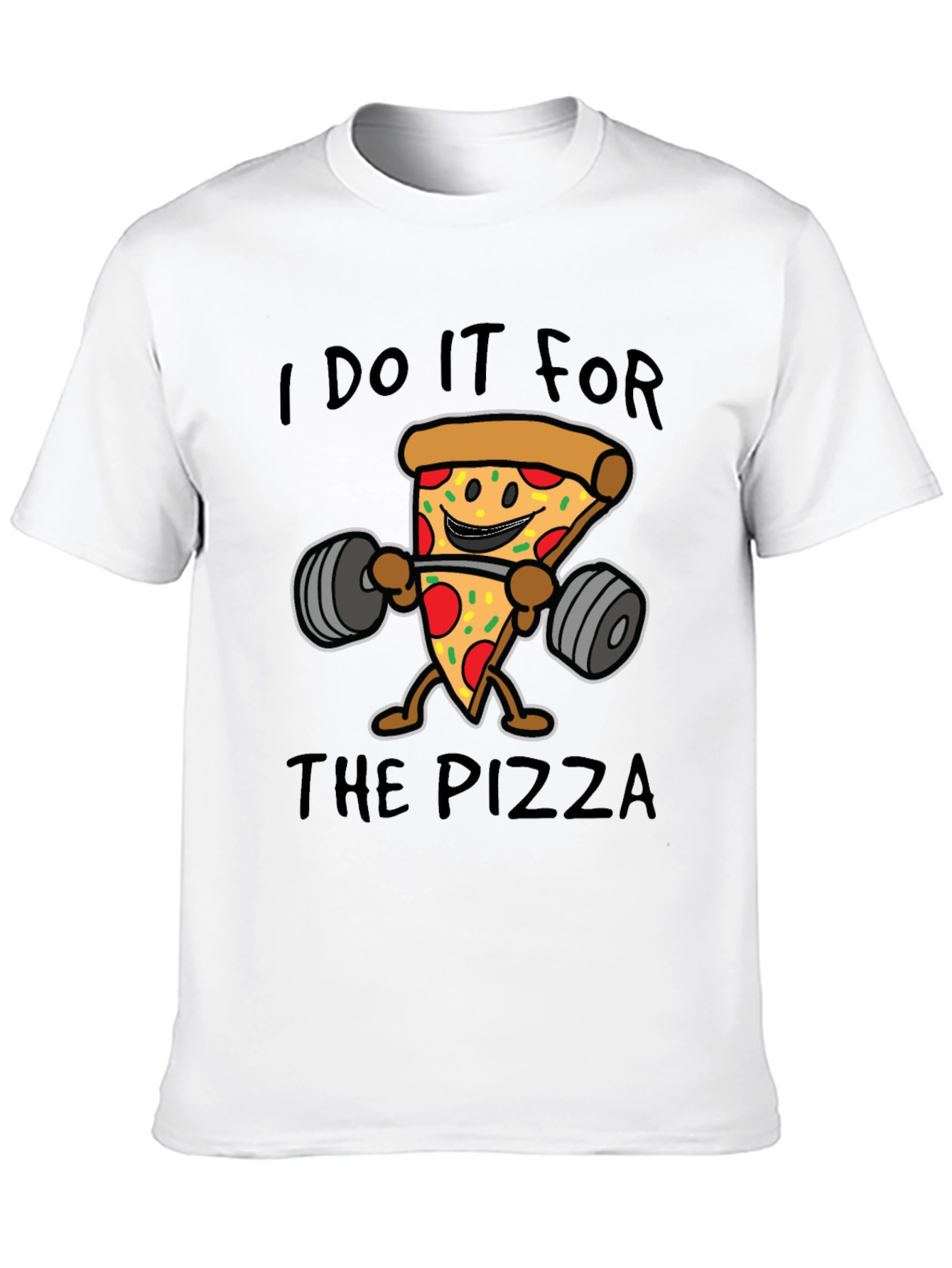 Black I Do It For The Pizza Black T-Shirt view 10