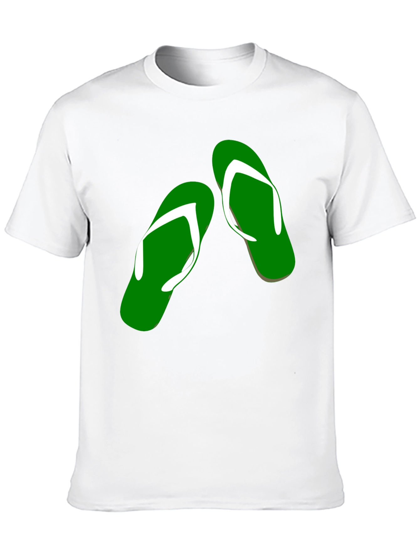 Black Green Flip Flop Graphic Tee - Casual Style view 10