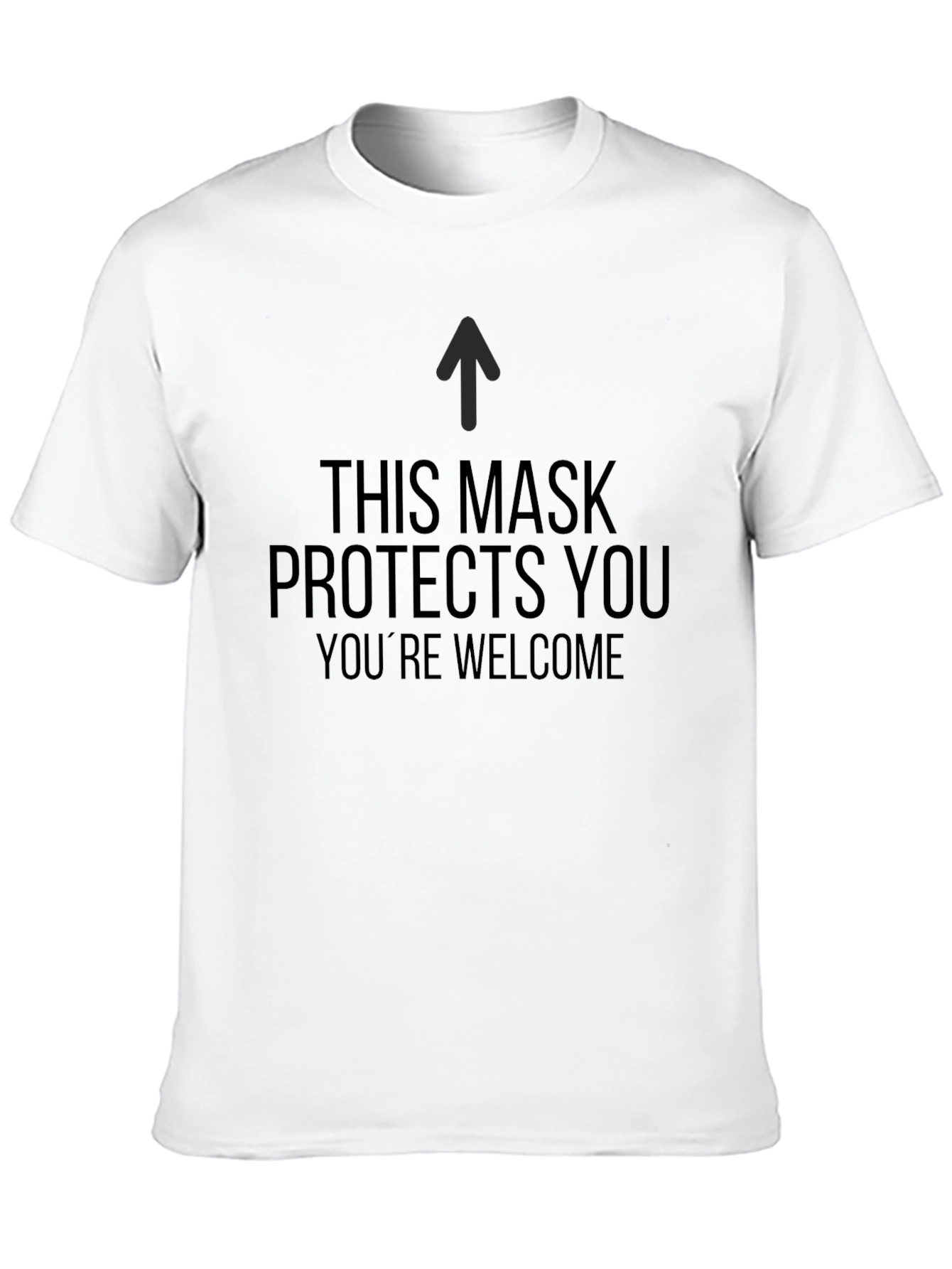 Black Masks Protect You T-Shirt - Black Crew Neck view 10