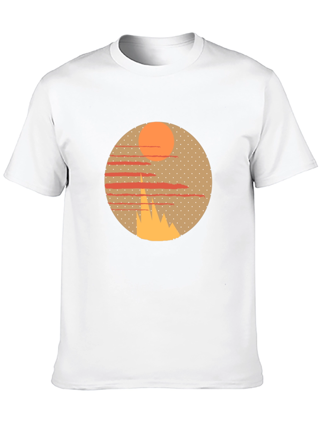 Black Abstract Landscape Graphic Tee view 10