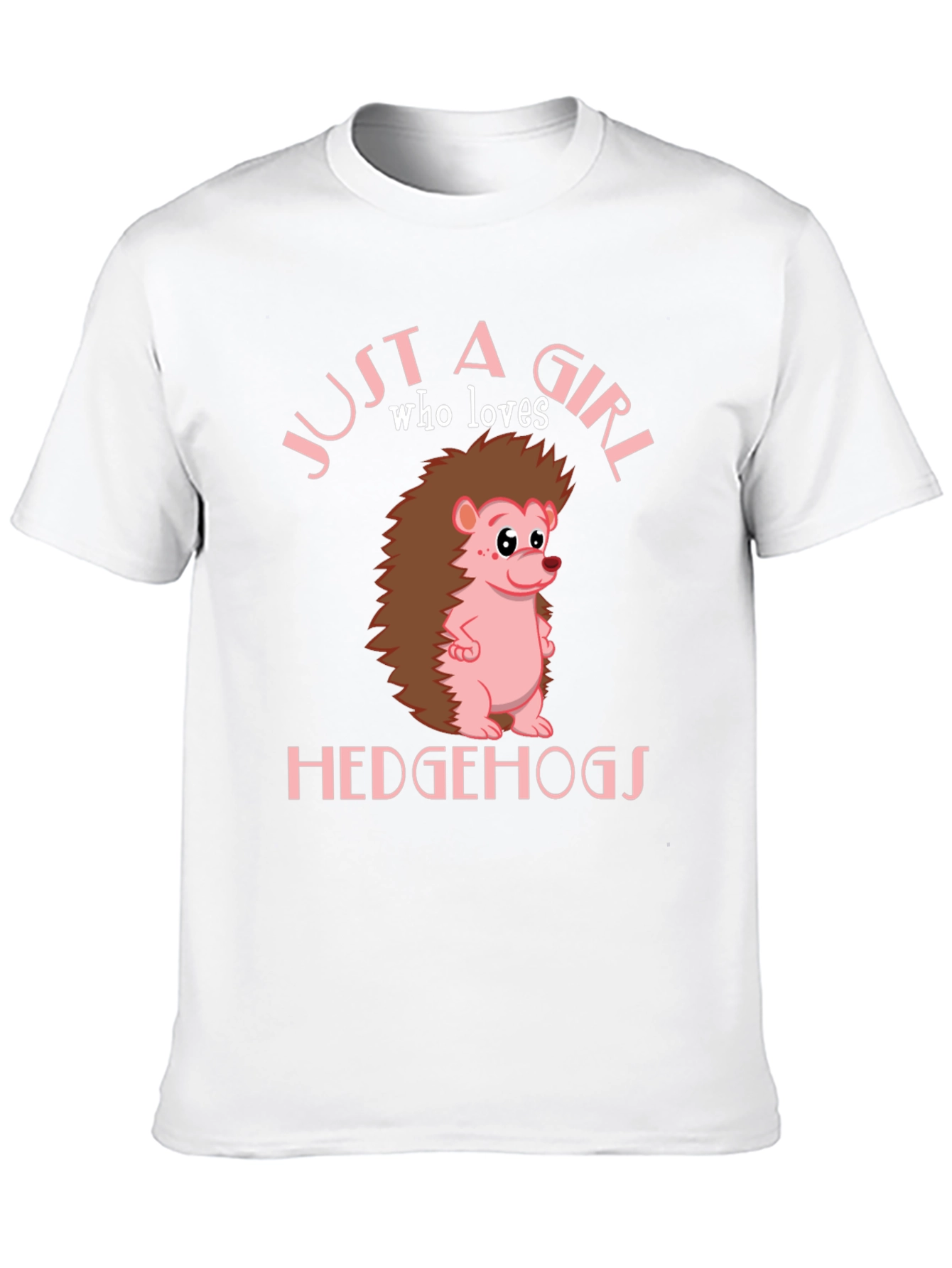 Black Just a Girl Who Loves Hedgehogs T-Shirt view 10