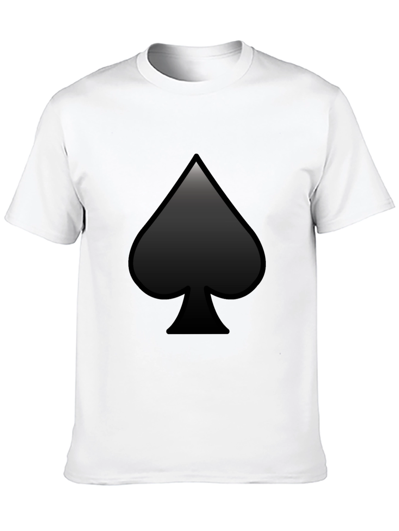 Black Men's Black Spade Graphic T-Shirt view 10