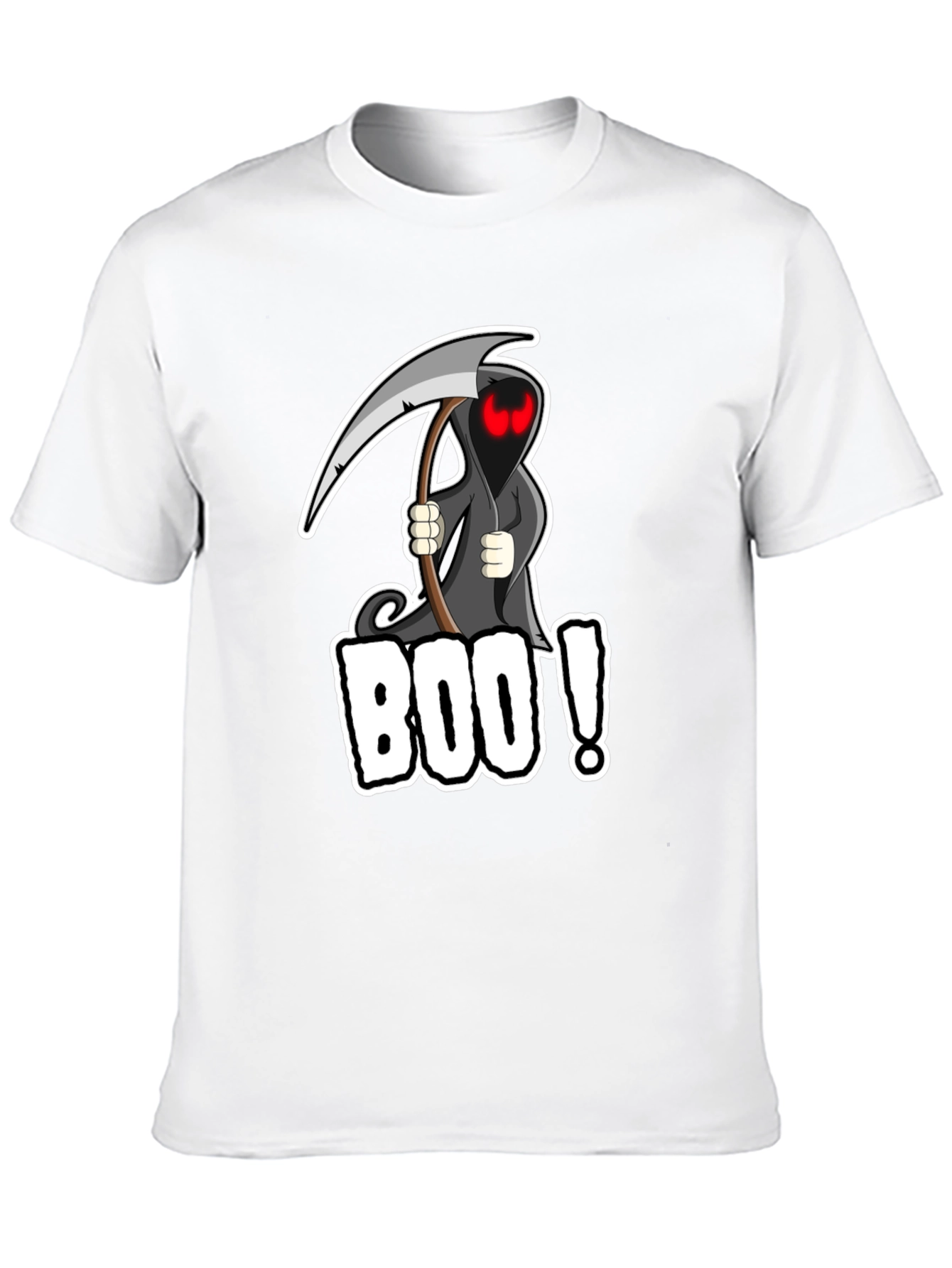 Black Boo! Grim Reaper Graphic Black T-Shirt  view 10