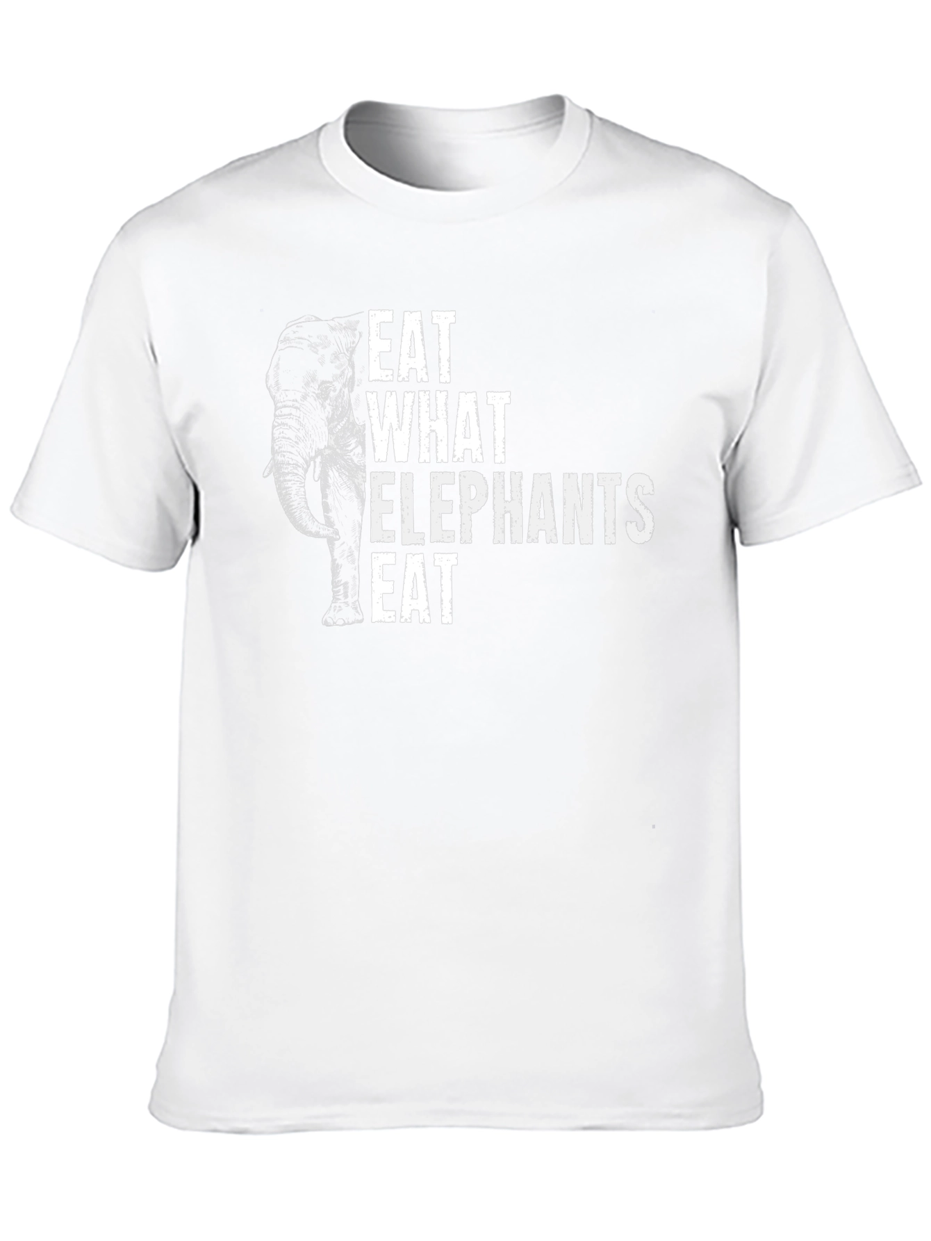 Black Eat What Elephants Eat Graphic Tee - Unisex view 10