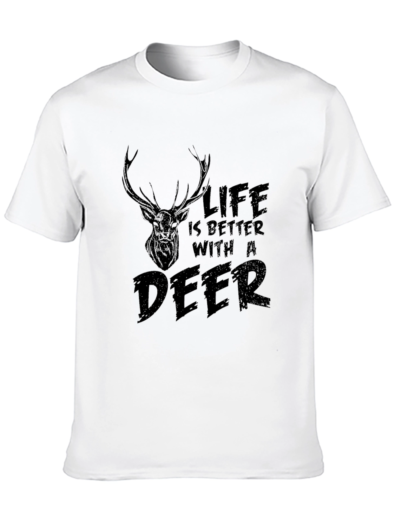 Black Life is Better With a Deer Black Graphic Tee view 10