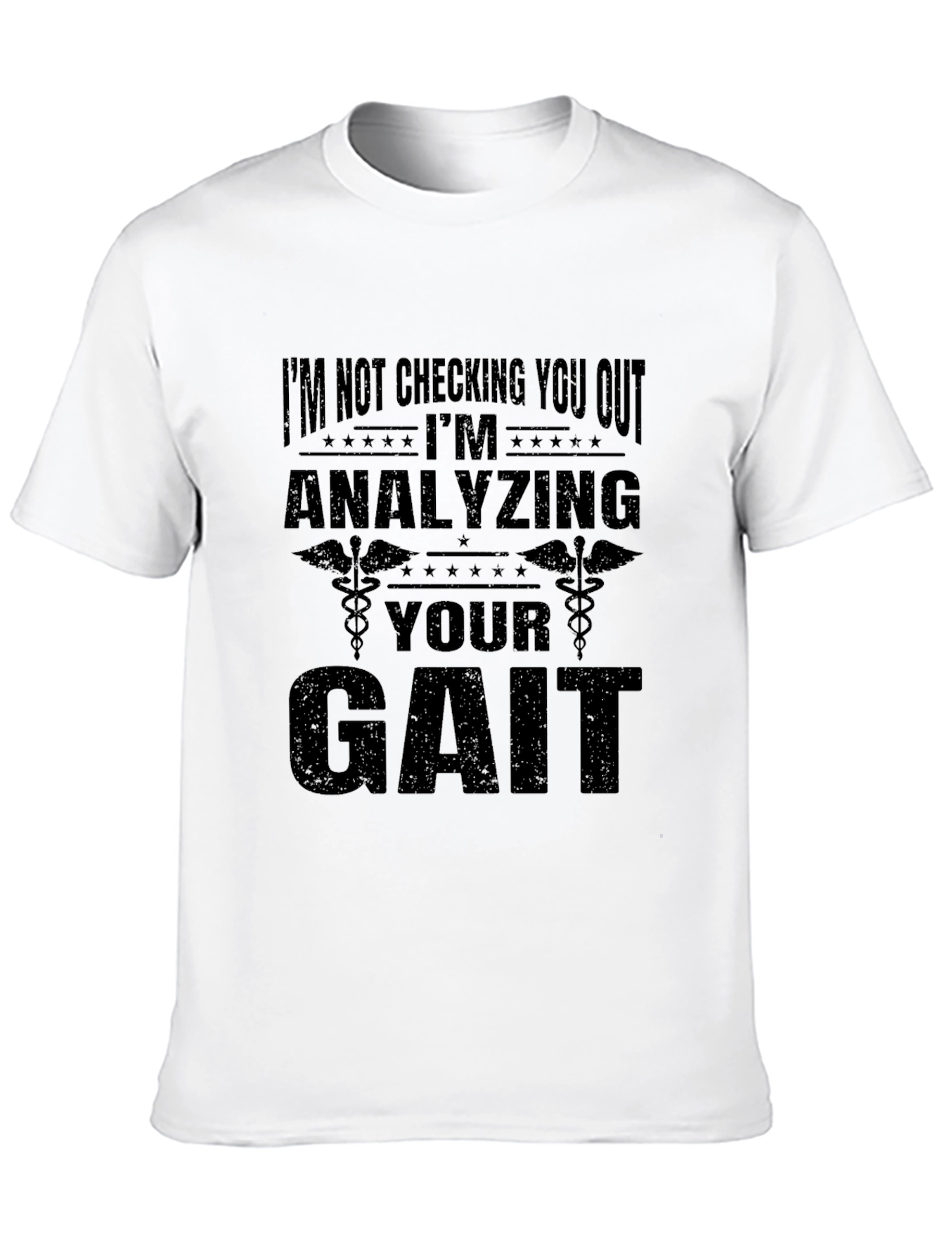 Black Analyzing Your Gait Funny Graphic T-Shirt view 10