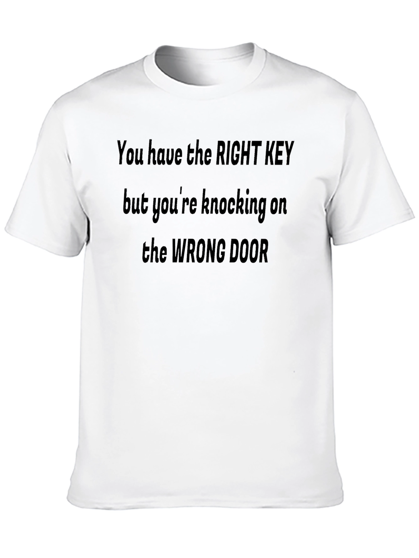 Black Right Key Wrong Door T-Shirt - Bold Statement Tee view 10
